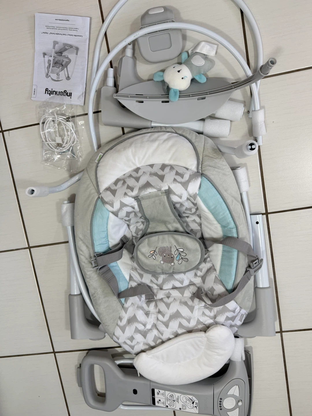 Ingenuity ConvertMe 2-in-1 Compact Portable Baby Swing & Infant - photo 2