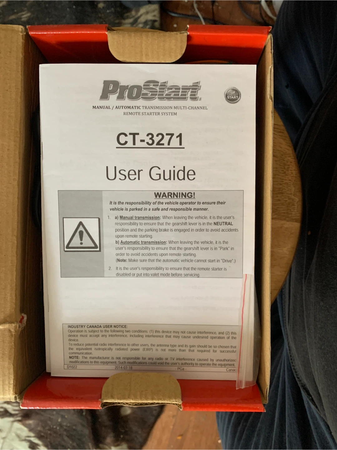Brand New/Never Installed ProStart CT-3271 Remote Car Starter - photo 2
