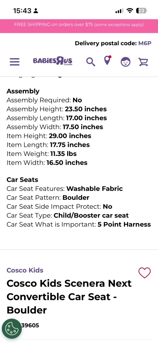Cosco Scenera Next Convertible Car Seat - Boulder - photo 5