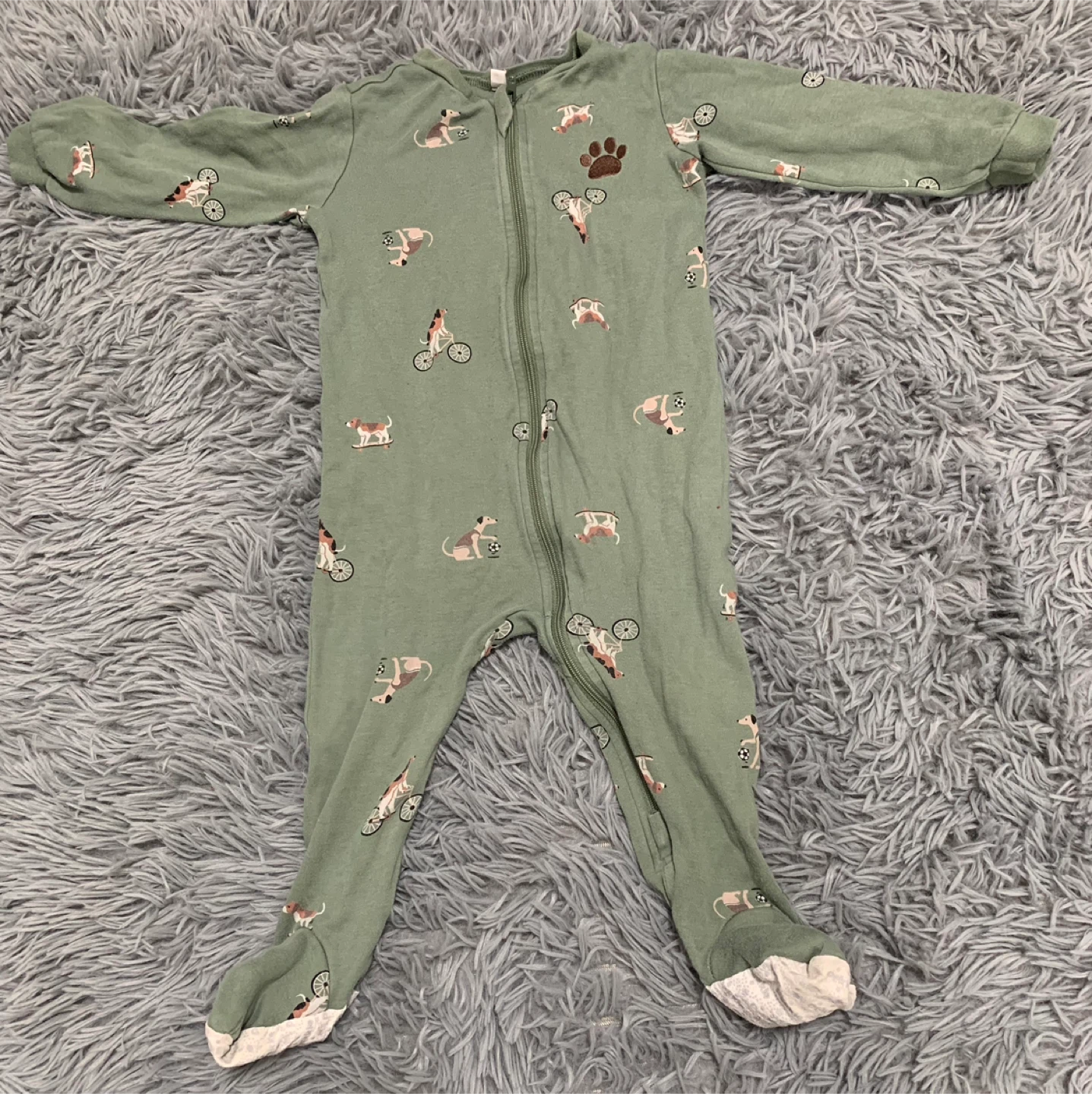 Baby Footed Pajamas Lot - Cotton & Polyester- 12 M - photo 2