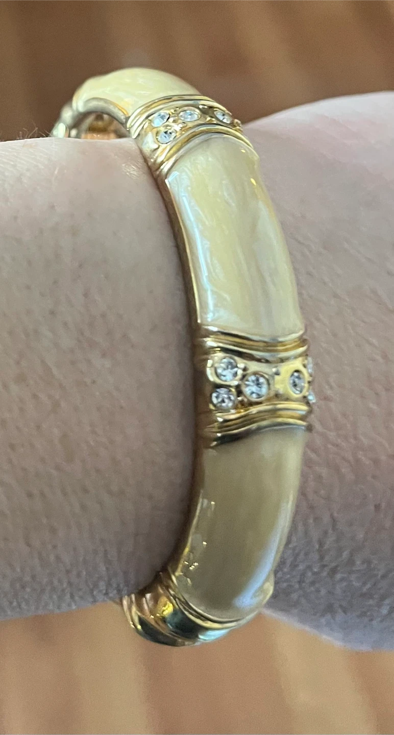 Bangle Bracelet - Gold & Cream - photo 2