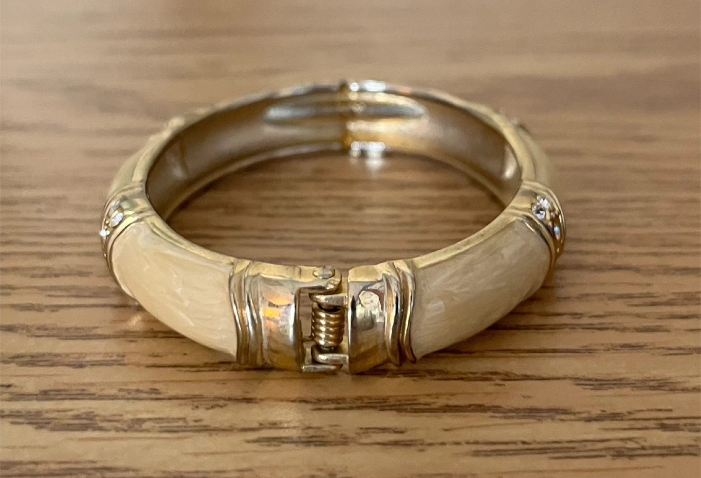 Bangle Bracelet - Gold & Cream - photo 4