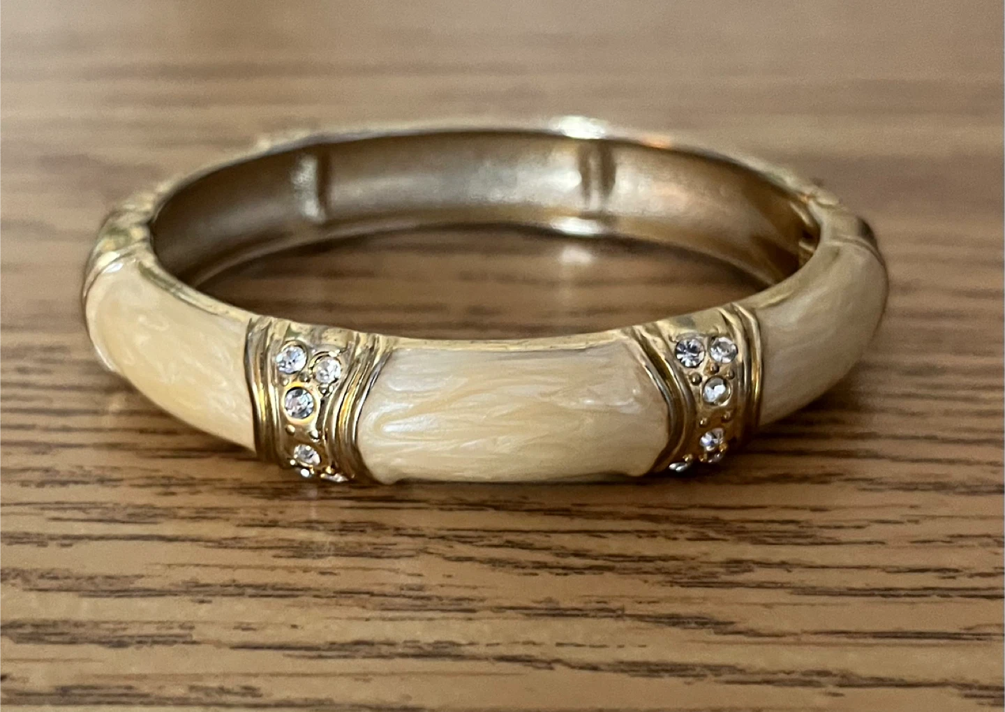 Bangle Bracelet - Gold & Cream - photo 5