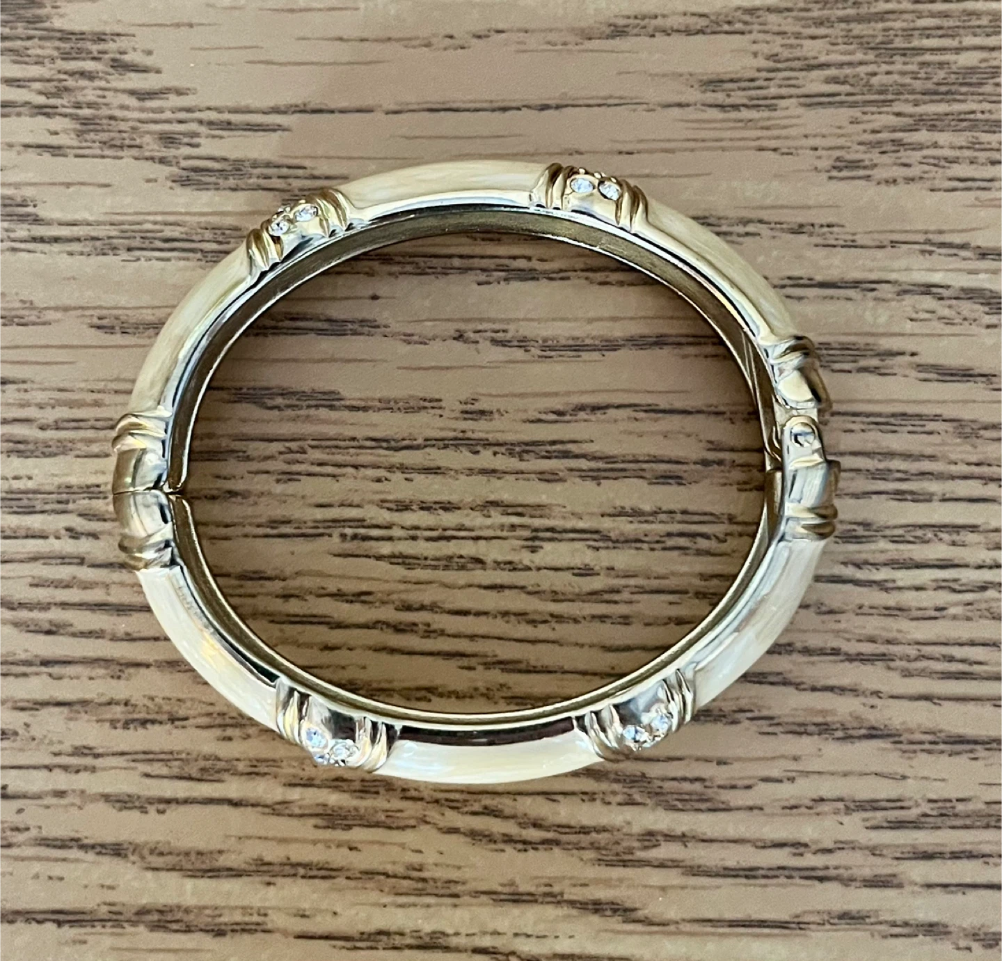 Bangle Bracelet - Gold & Cream - photo 3