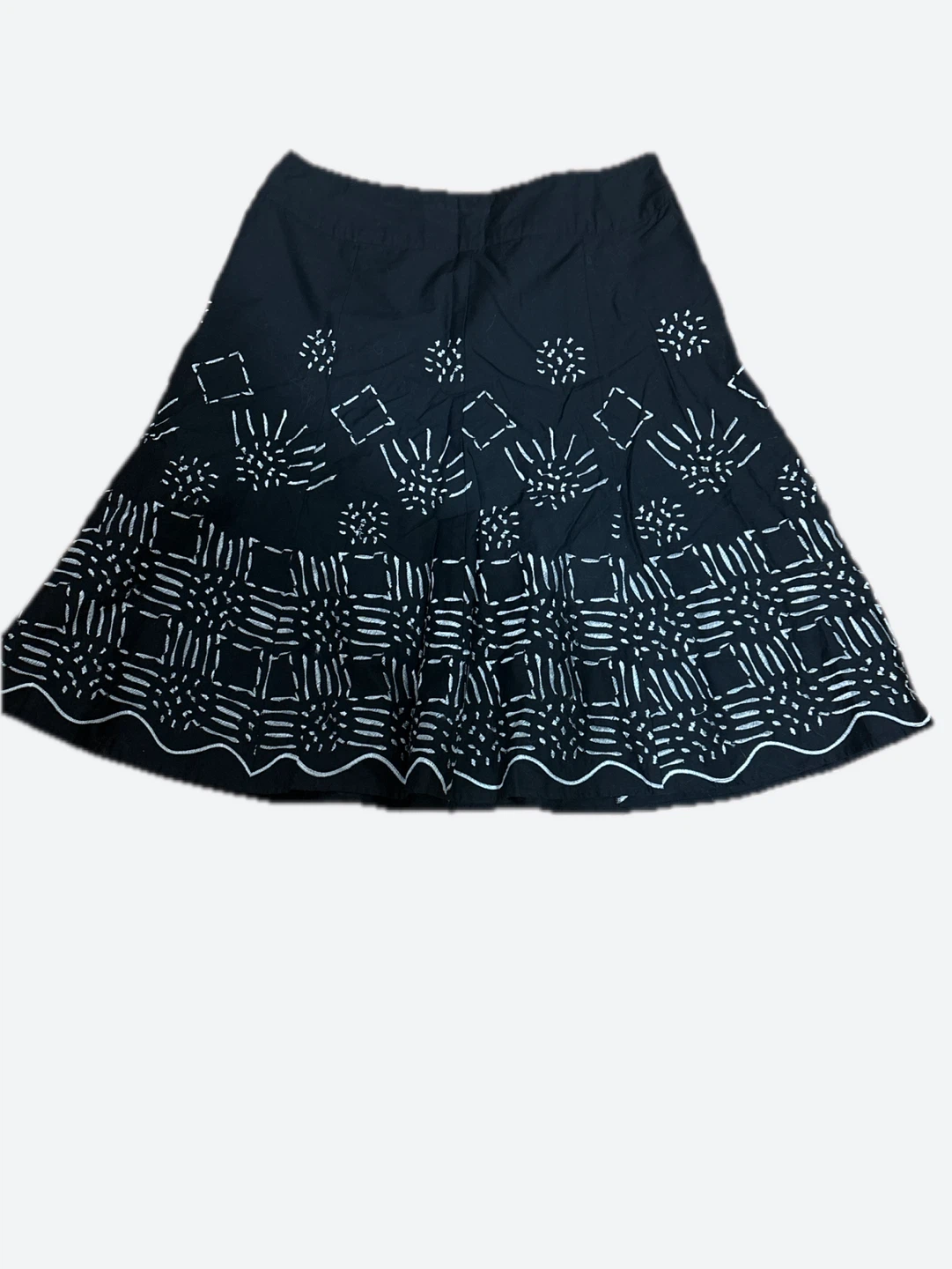 Black Skirt with White Pattern