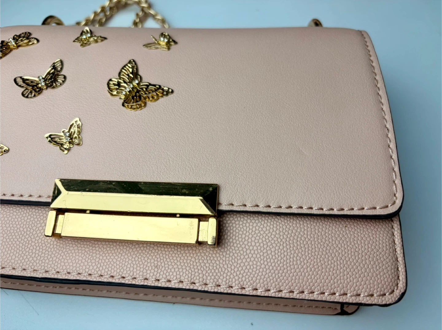 Aldo Dalsby Butterfly Embellished Light Pink Crossbody Bag - photo 5