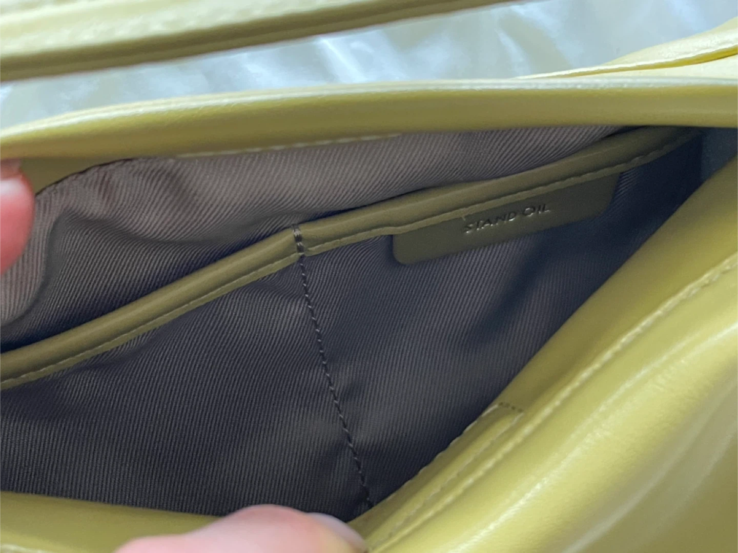 Stand Oil mini bag - Olive color - photo 3