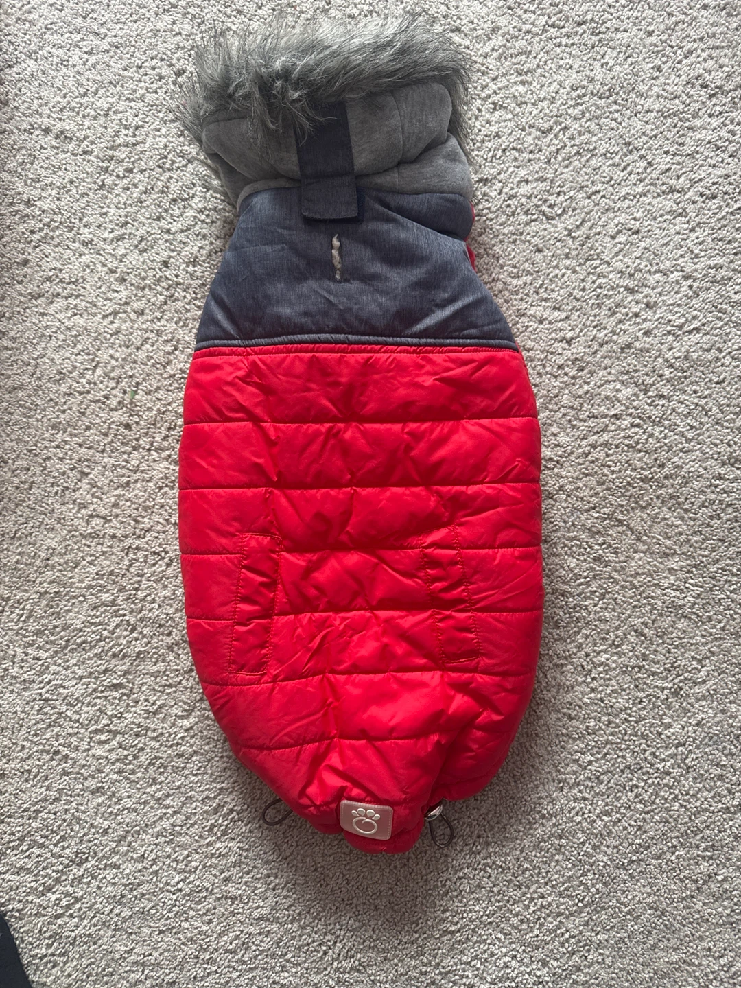 Dog Puffer Jacket - Red size small-medium - photo 2
