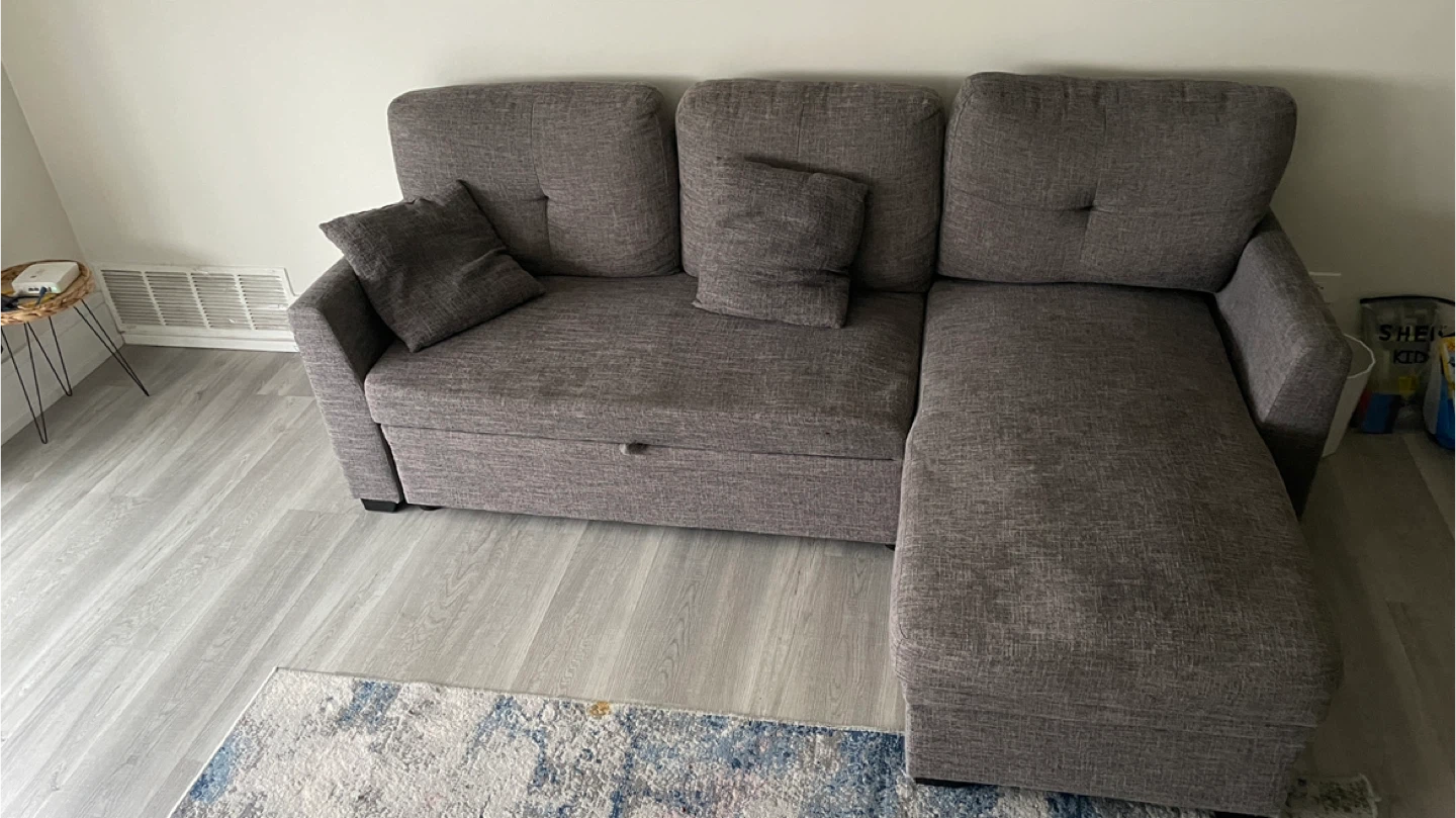 Gray Sectional Sofa with Storage - photo 2