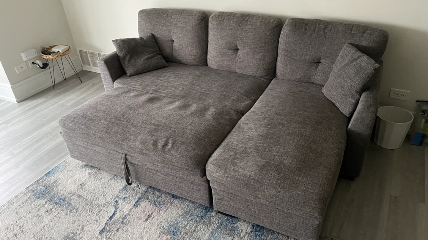 Gray Sectional Sofa with Storage - photo 4