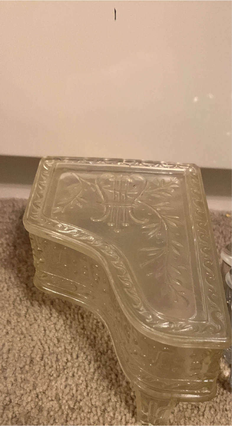 Piano Shaped Trinket Box glass