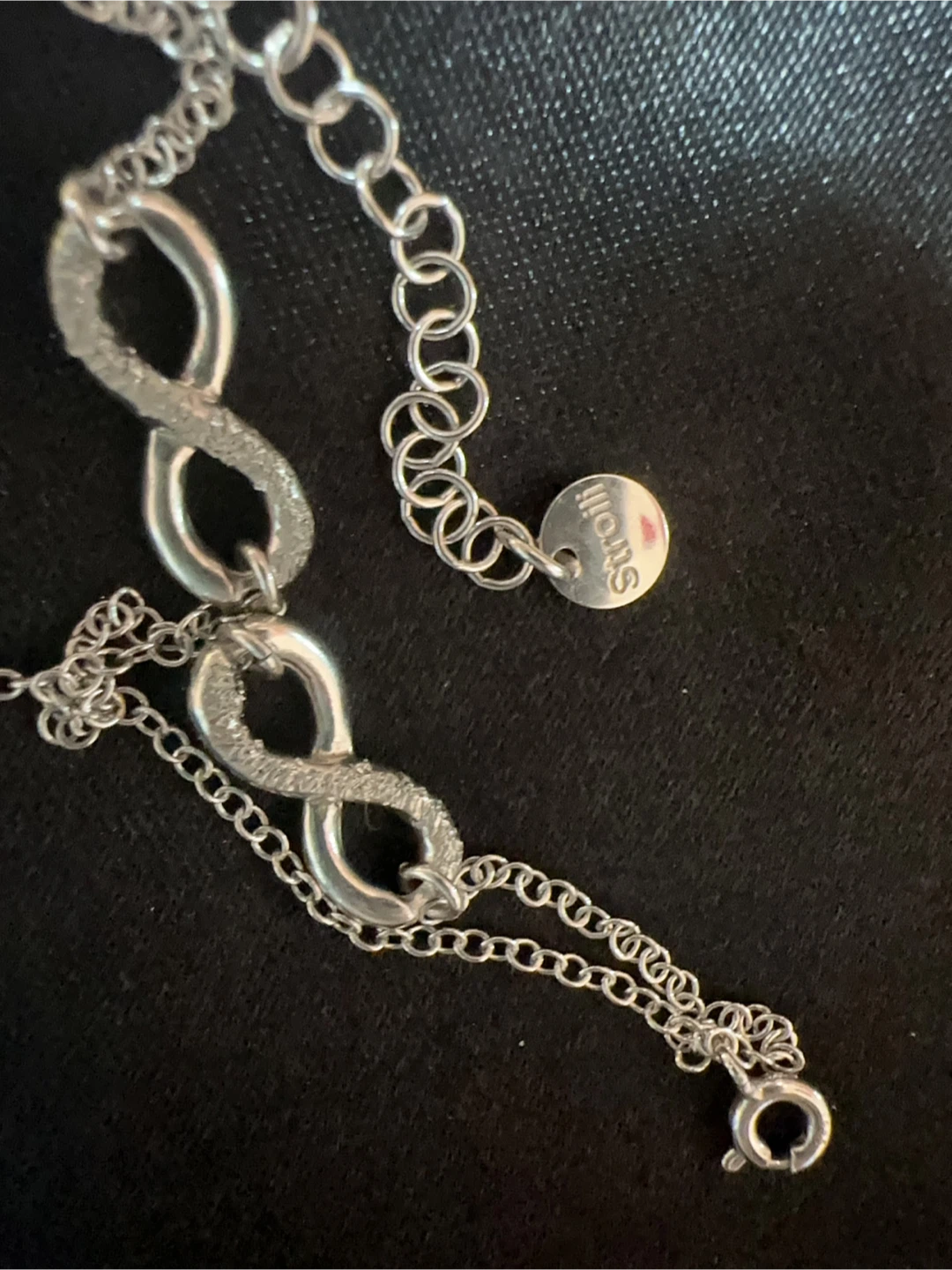 Strolli 925 Silver Double Chain Infinity Bracelet - Silver - photo 3