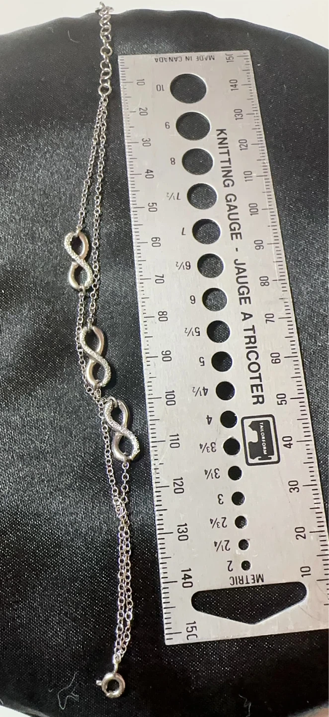 Strolli 925 Silver Double Chain Infinity Bracelet - Silver - photo 4