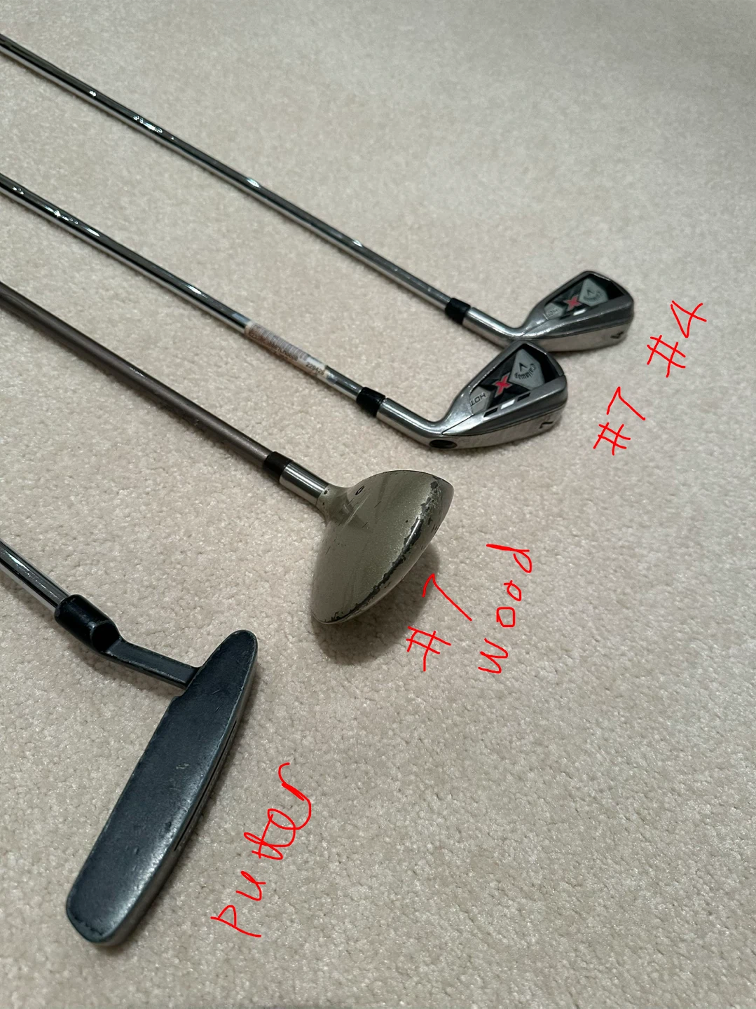 4 Golf Clubs – $10 each – Pickup in Markham