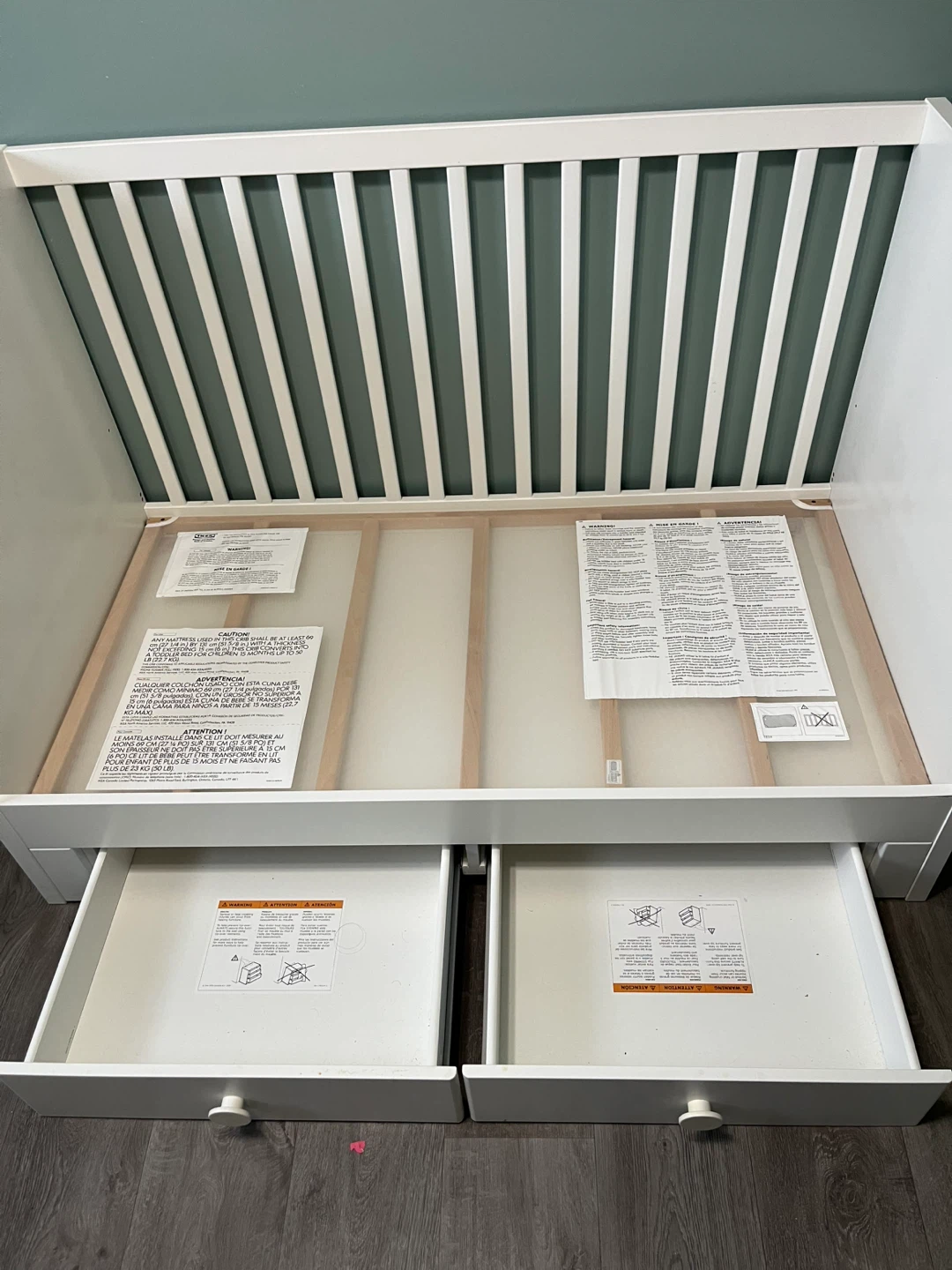 IKEA Crib Converts to Toddler Bed - photo 2