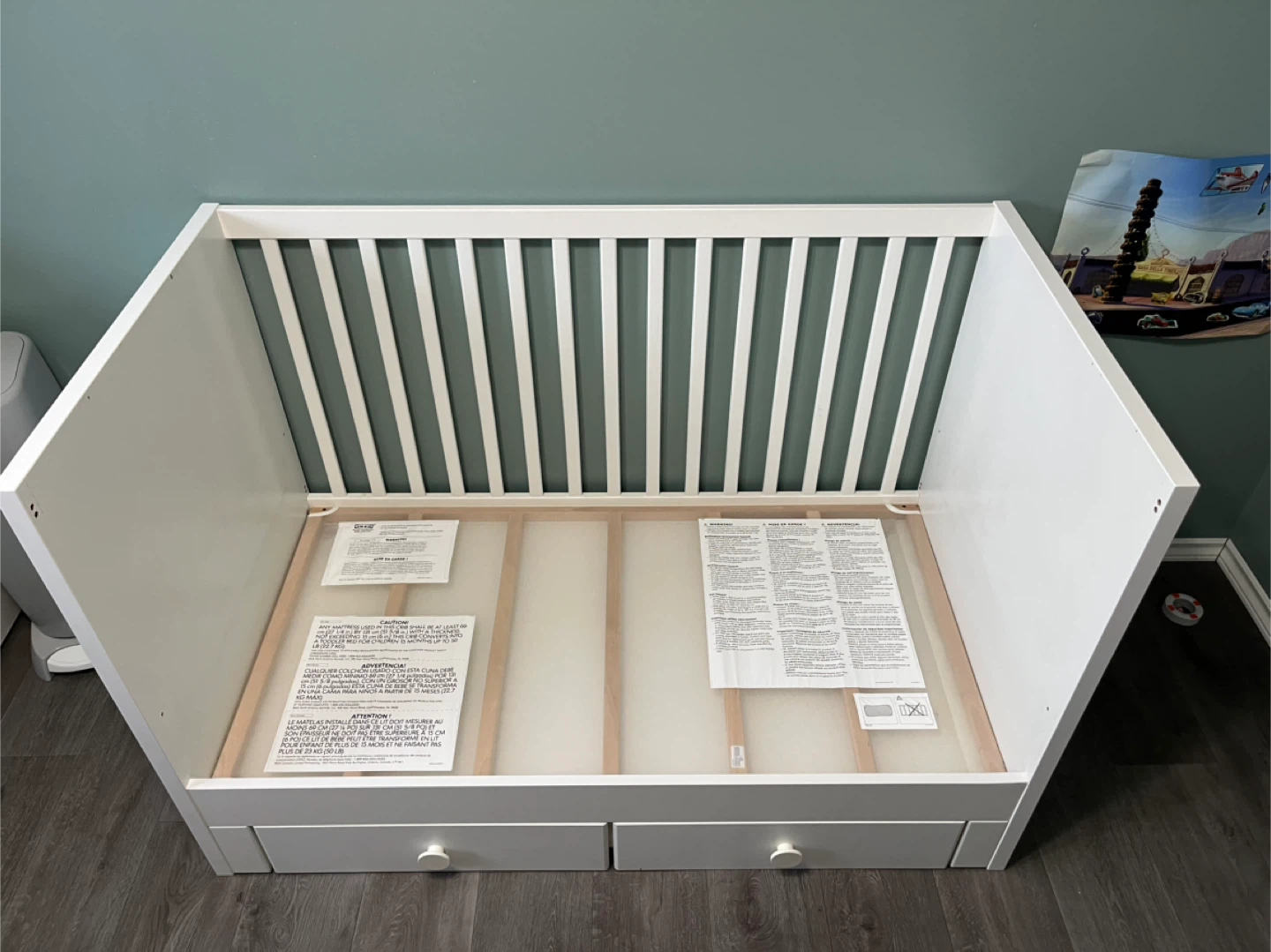 IKEA Crib Converts to Toddler Bed