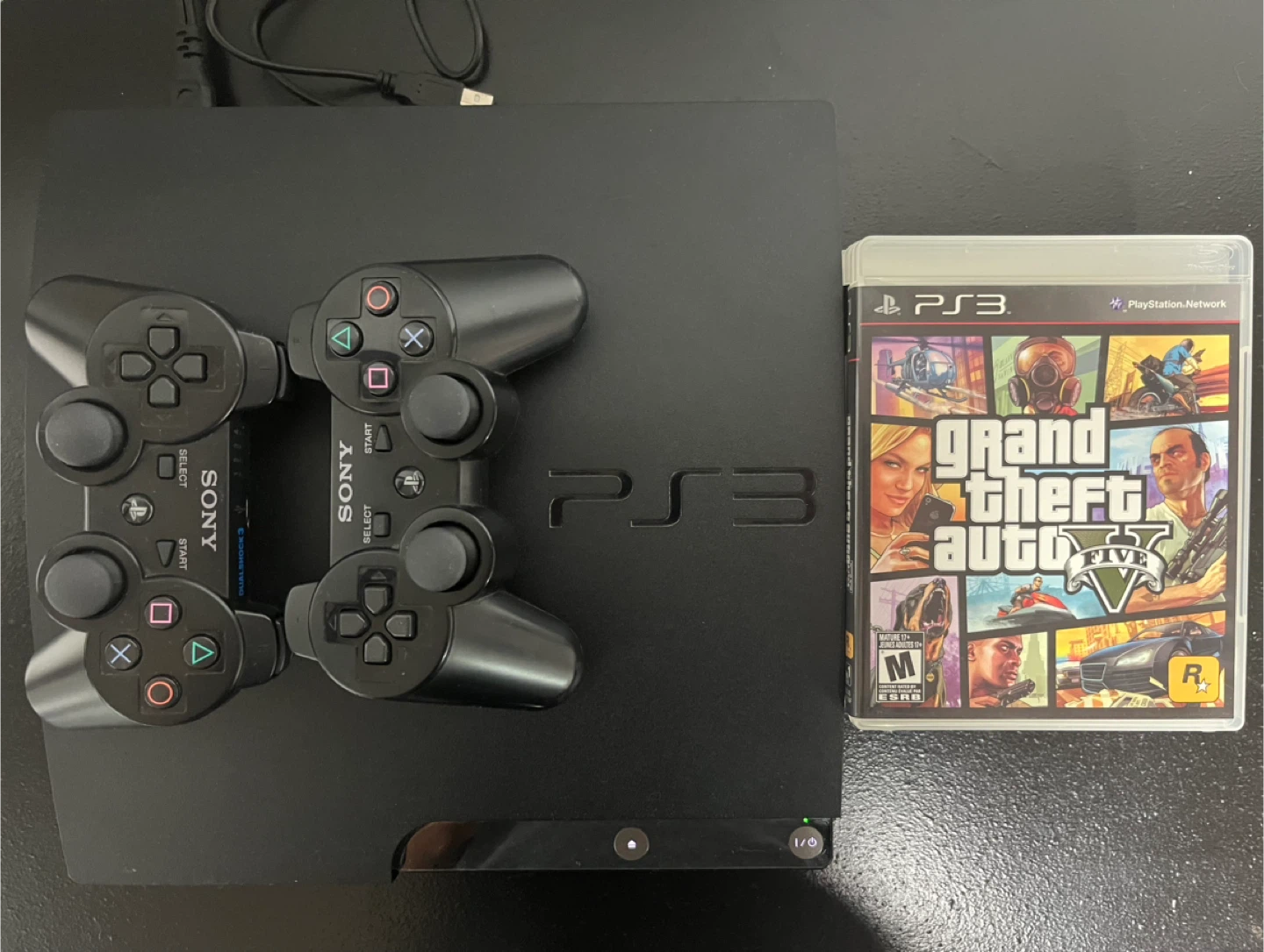 PS3 Console with Games and Controllers