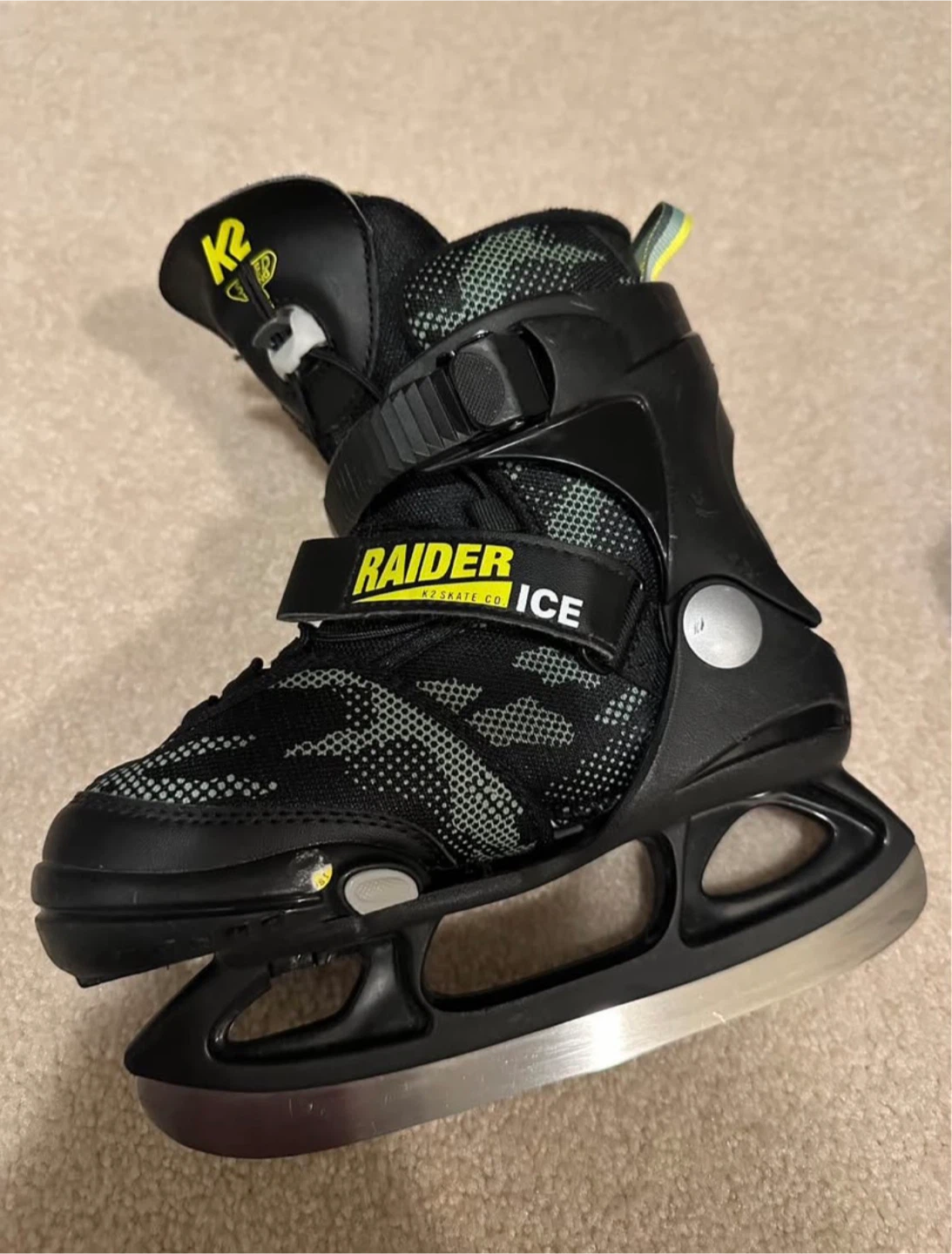 Kid’s Adjustable Ice Skates with Hockey Blades US Size 11-2 - photo 2