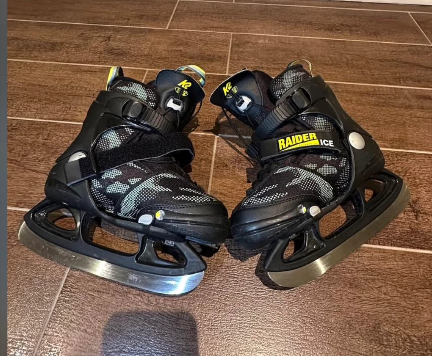 Kid’s Adjustable Ice Skates with Hockey Blades US Size 11-2