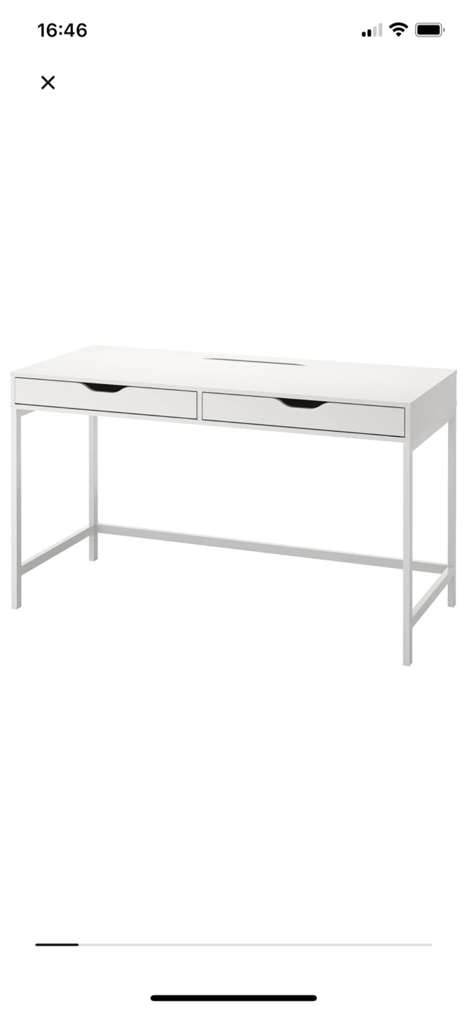 IKEA ALEX Desk, White, 132x58 cm