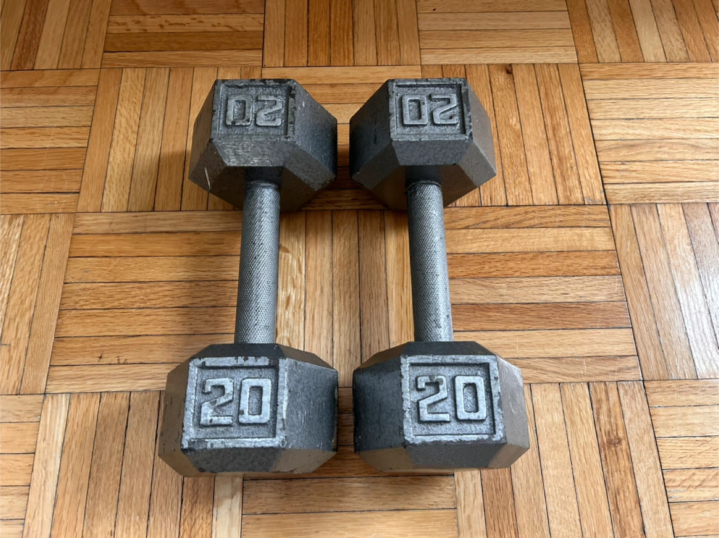 CAP Barbell Cast Iron Dumbbell Weights, 20 Lbs., Pair