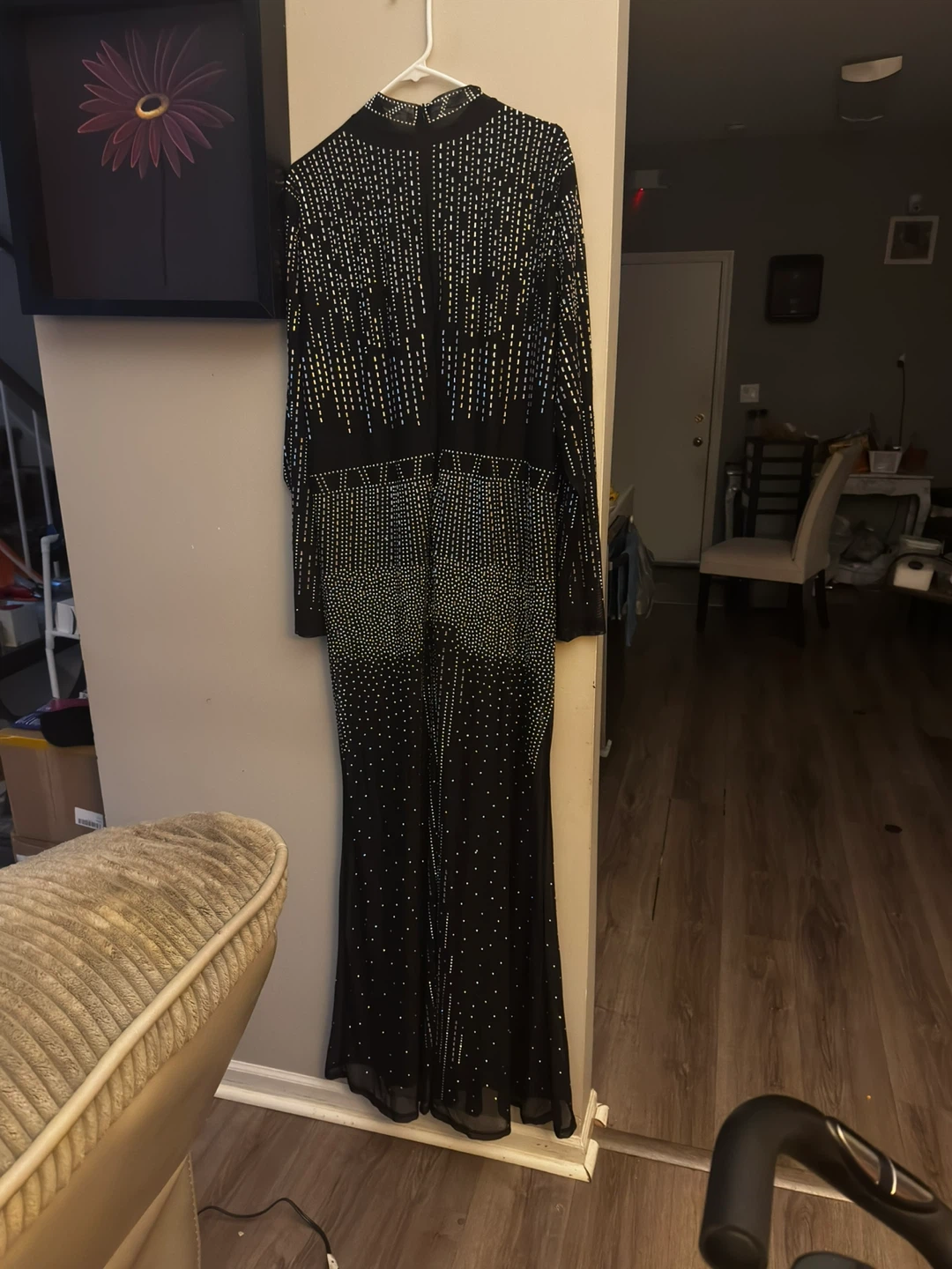 Black Rhinestone Dress 4XL BRAND NEW FIGURE HUGGING - photo 2