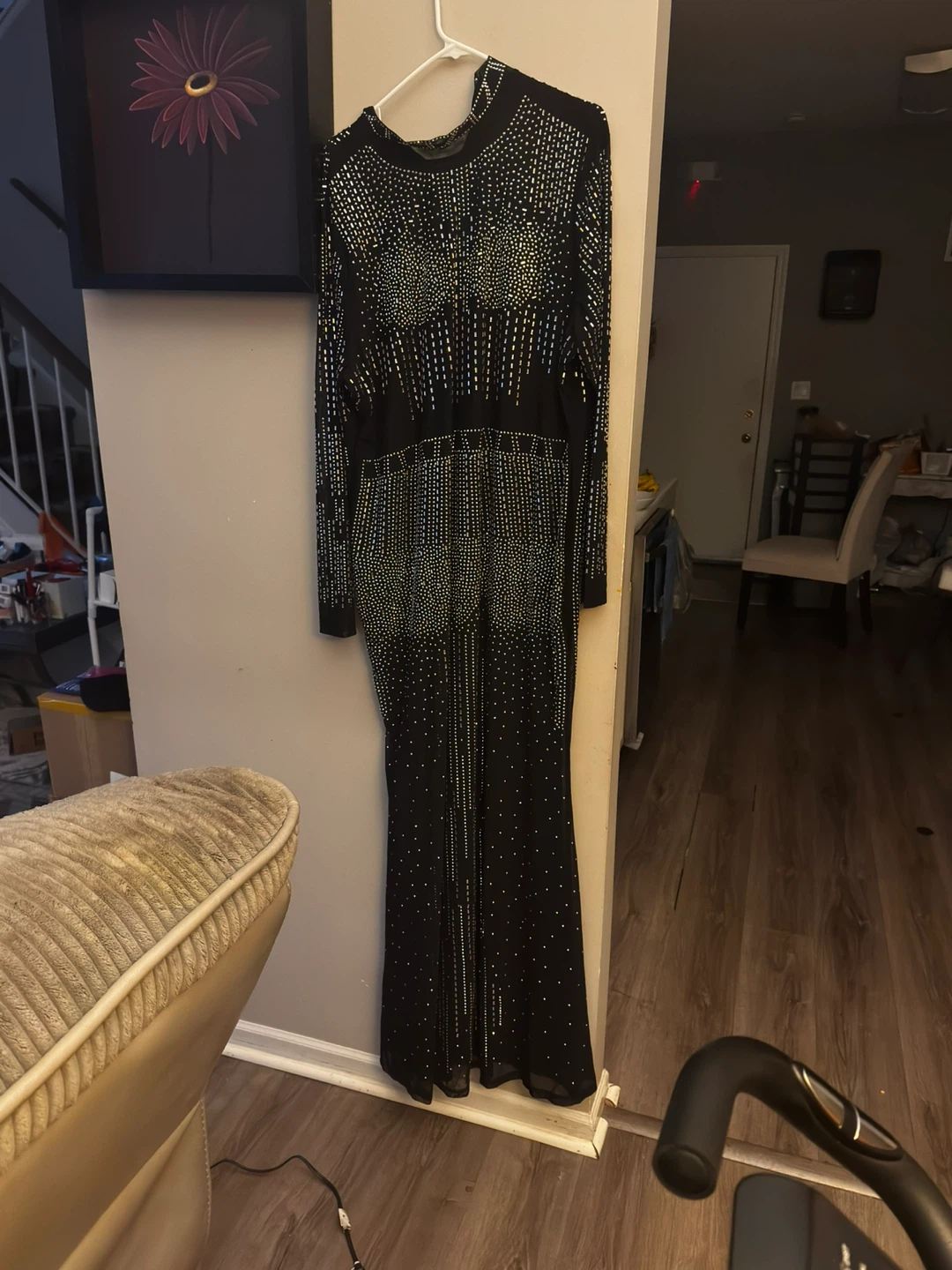 Black Rhinestone Dress 4XL BRAND NEW FIGURE HUGGING