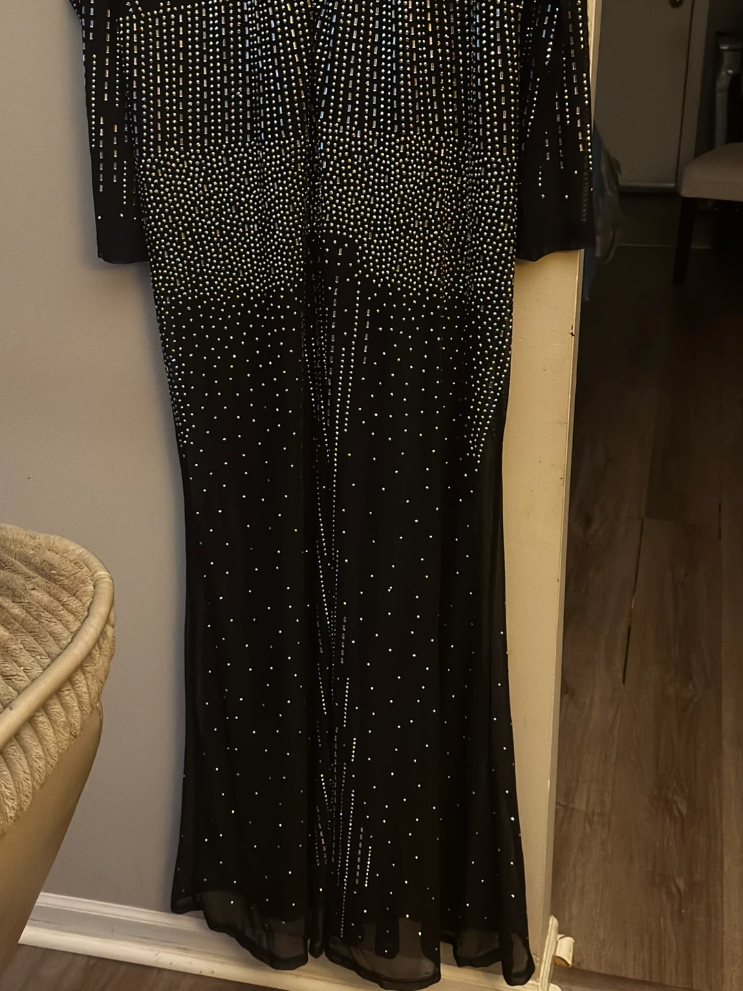 Black Rhinestone Dress 4XL BRAND NEW FIGURE HUGGING - photo 5