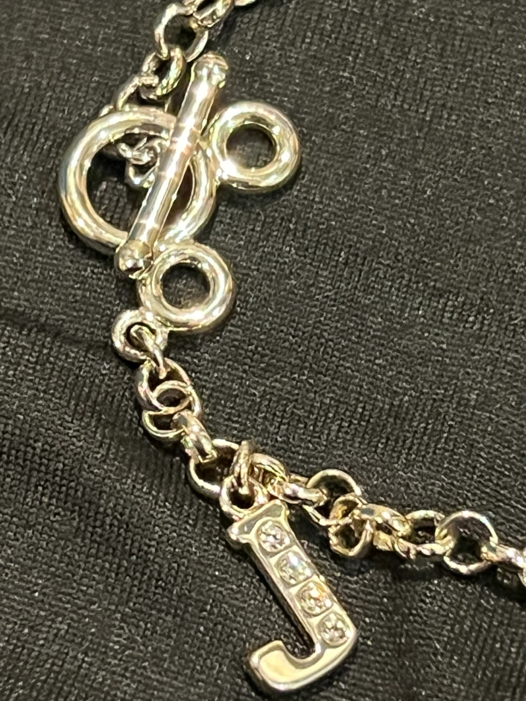 Silver toned Bracelet- ‘J’ pendant and Mickey Mouse - photo 2