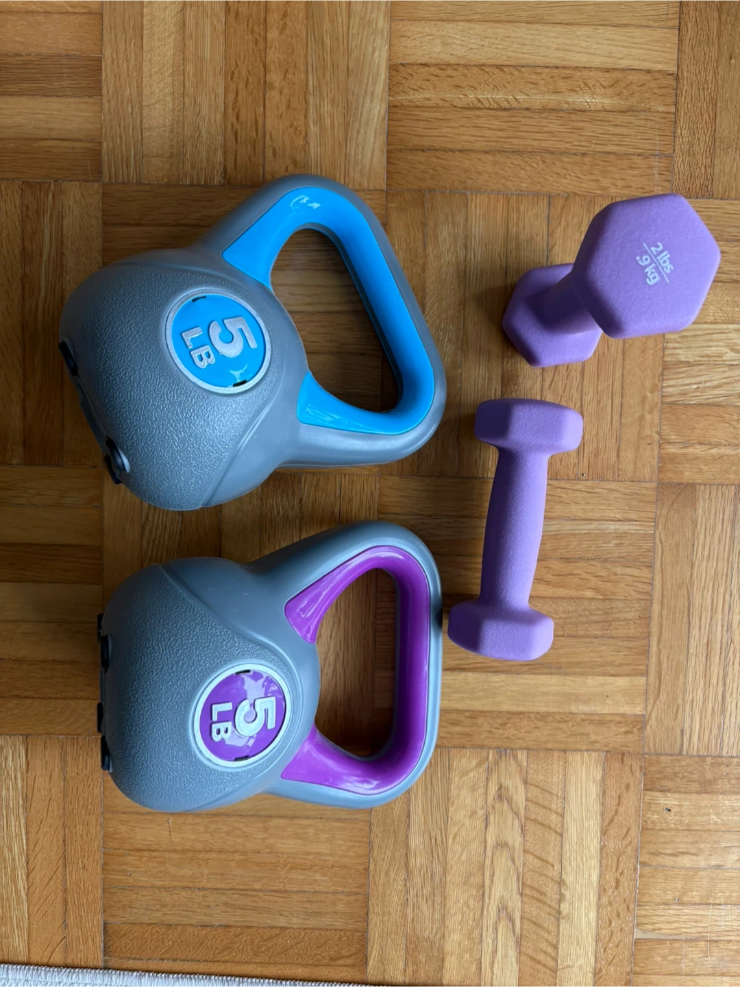 Kettlebells (5 lb) & Dumbbells (2 lb)