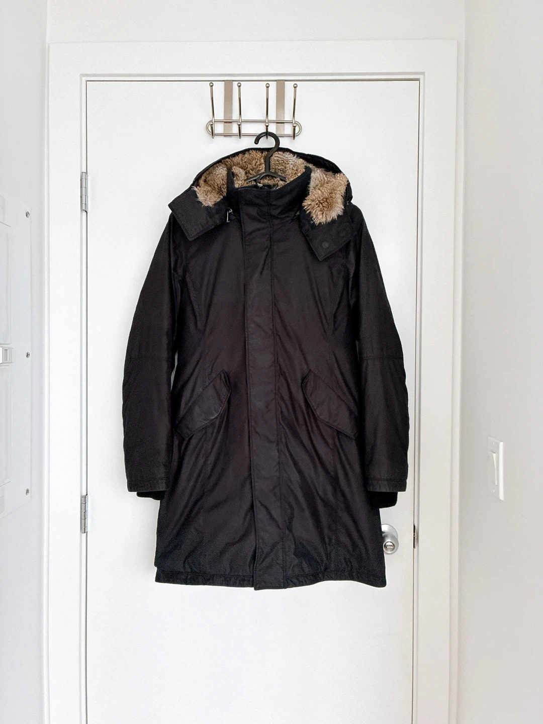 Babaton Black Winter Parka - Size M