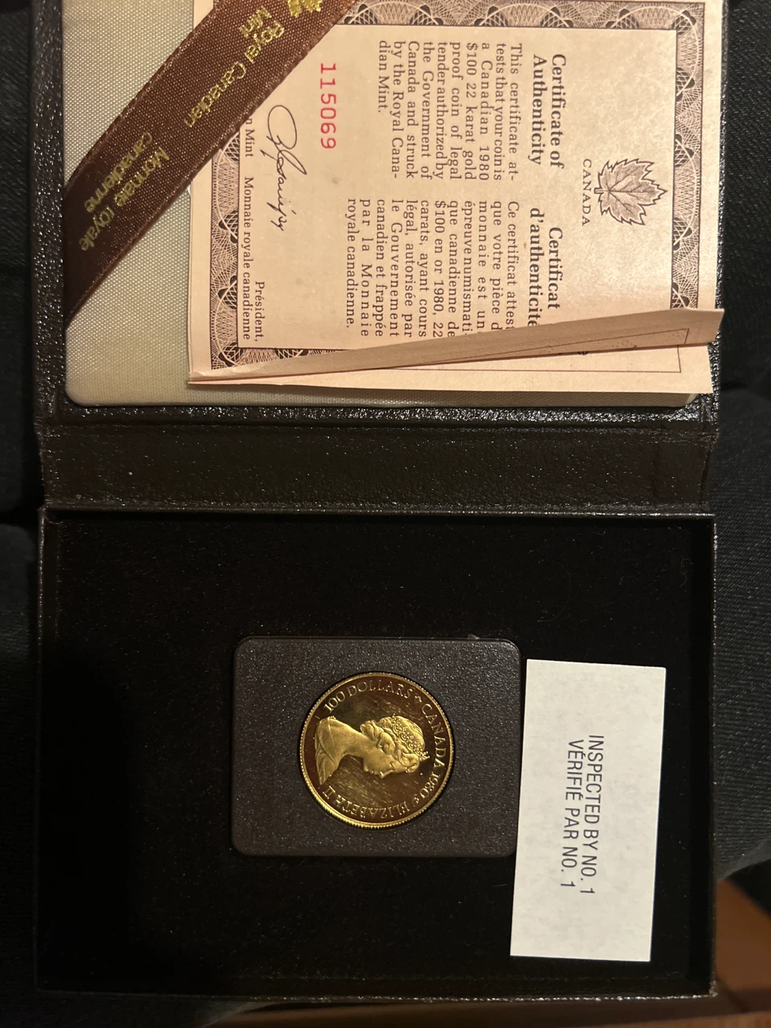 1980 Canadian $100 22 Karat Gold Proof Coin