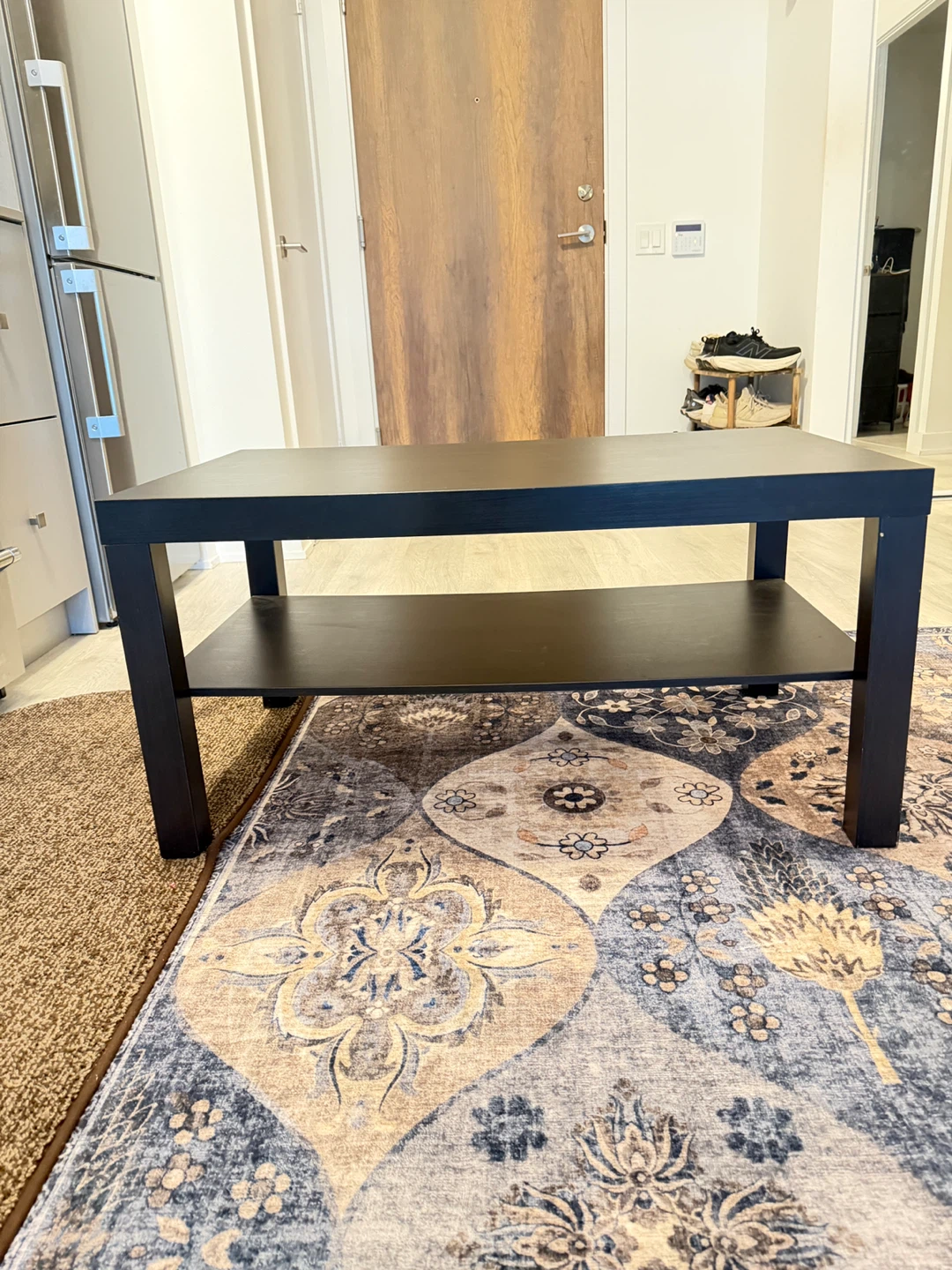 Black Coffee Table with Shelf