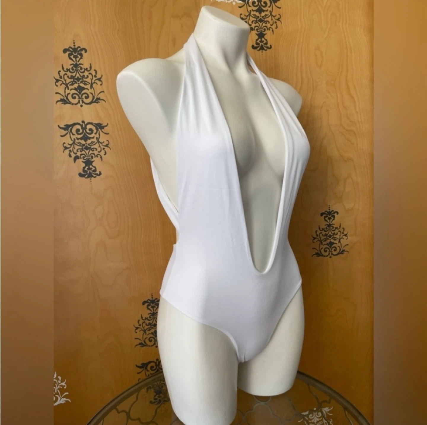 NWT White Halter Neck Monokini Swimsuit Small - photo 2