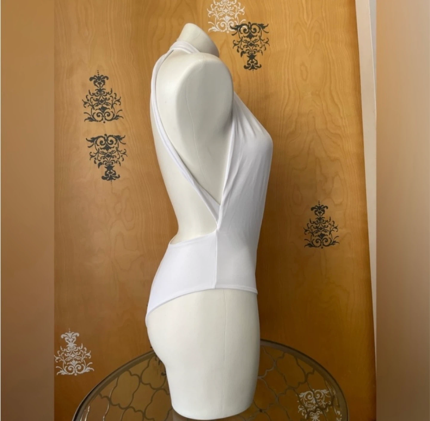 NWT White Halter Neck Monokini Swimsuit Small - photo 3