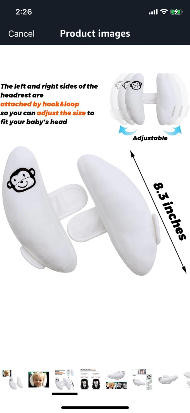 Adjustable Head Support for Baby