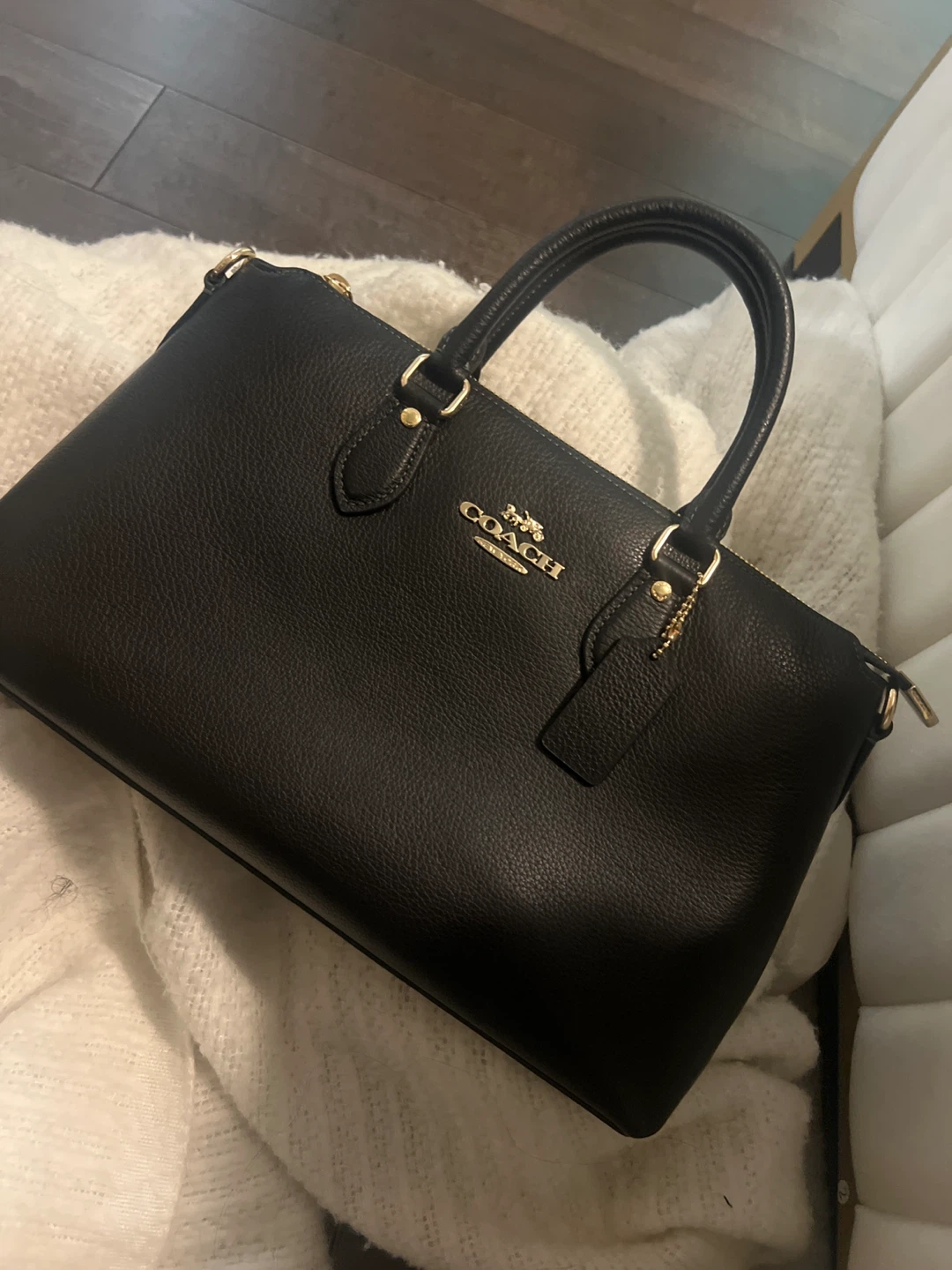 Coach Black Leather Satchel