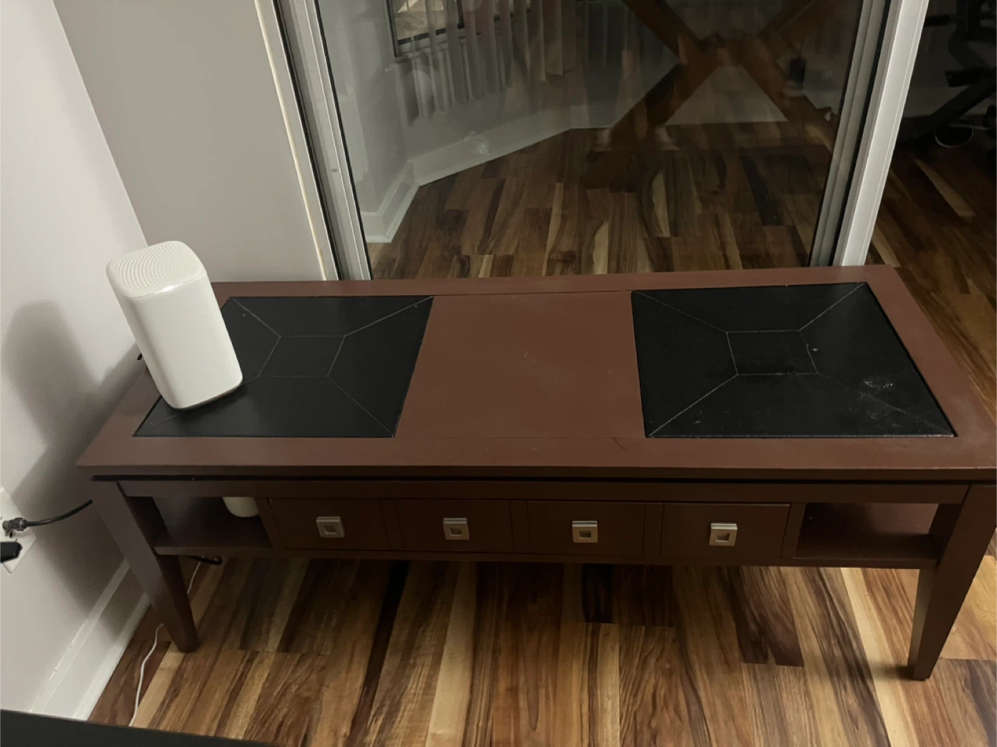 Brown Coffee Table with Drawers