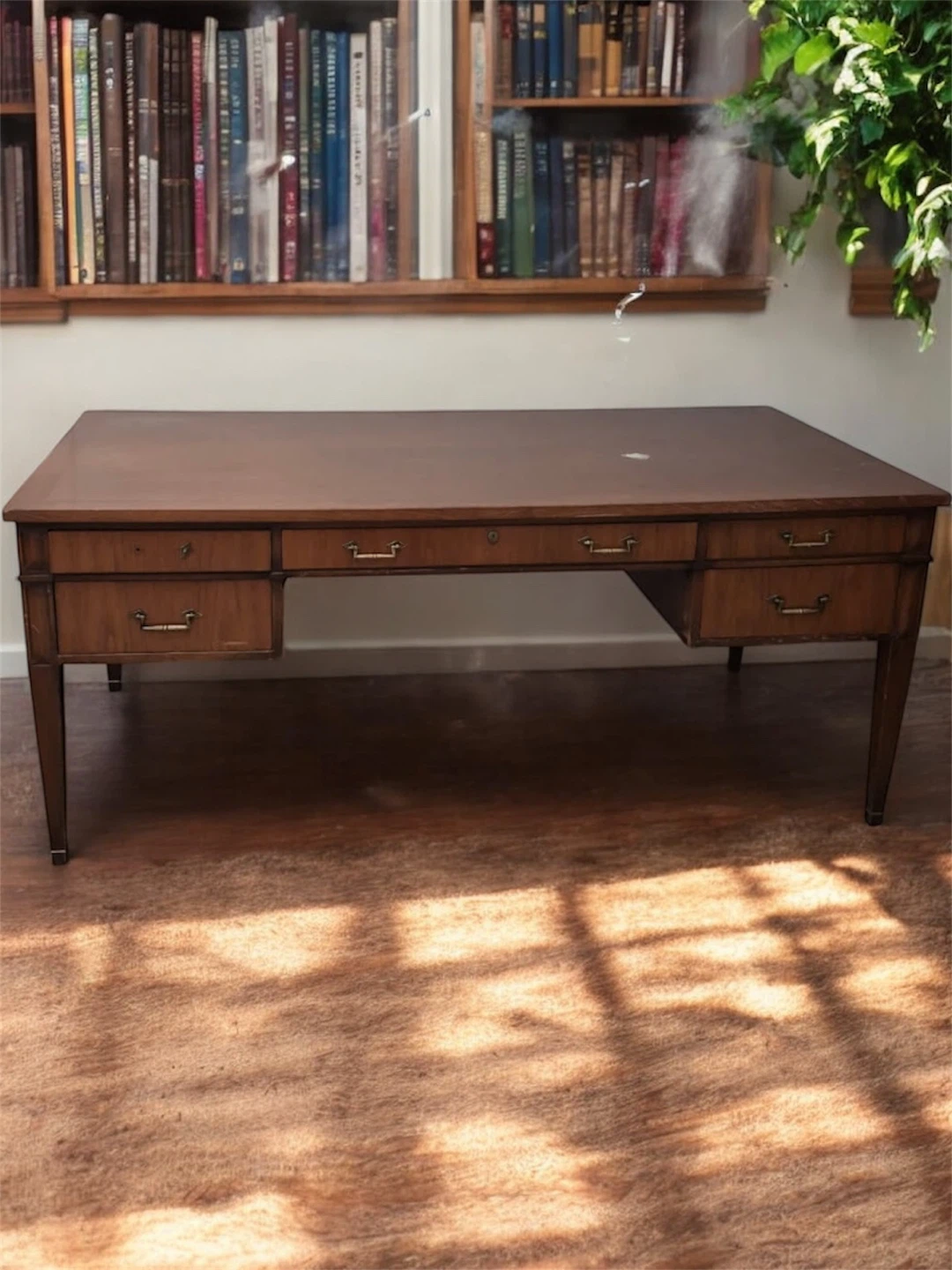 Mid-Century Vintage Wooden Desk - photo 2
