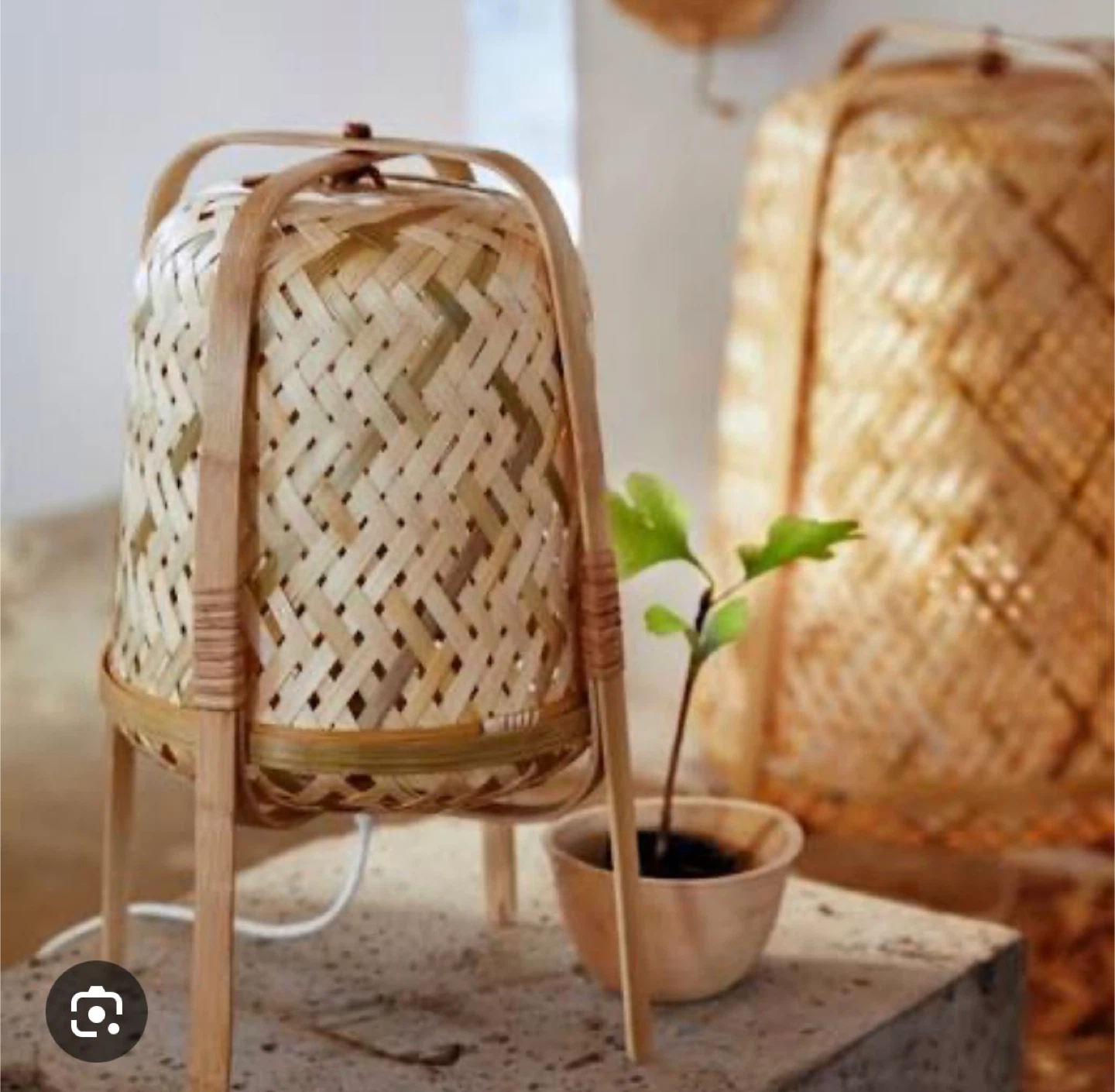 Wicker Table Lamp