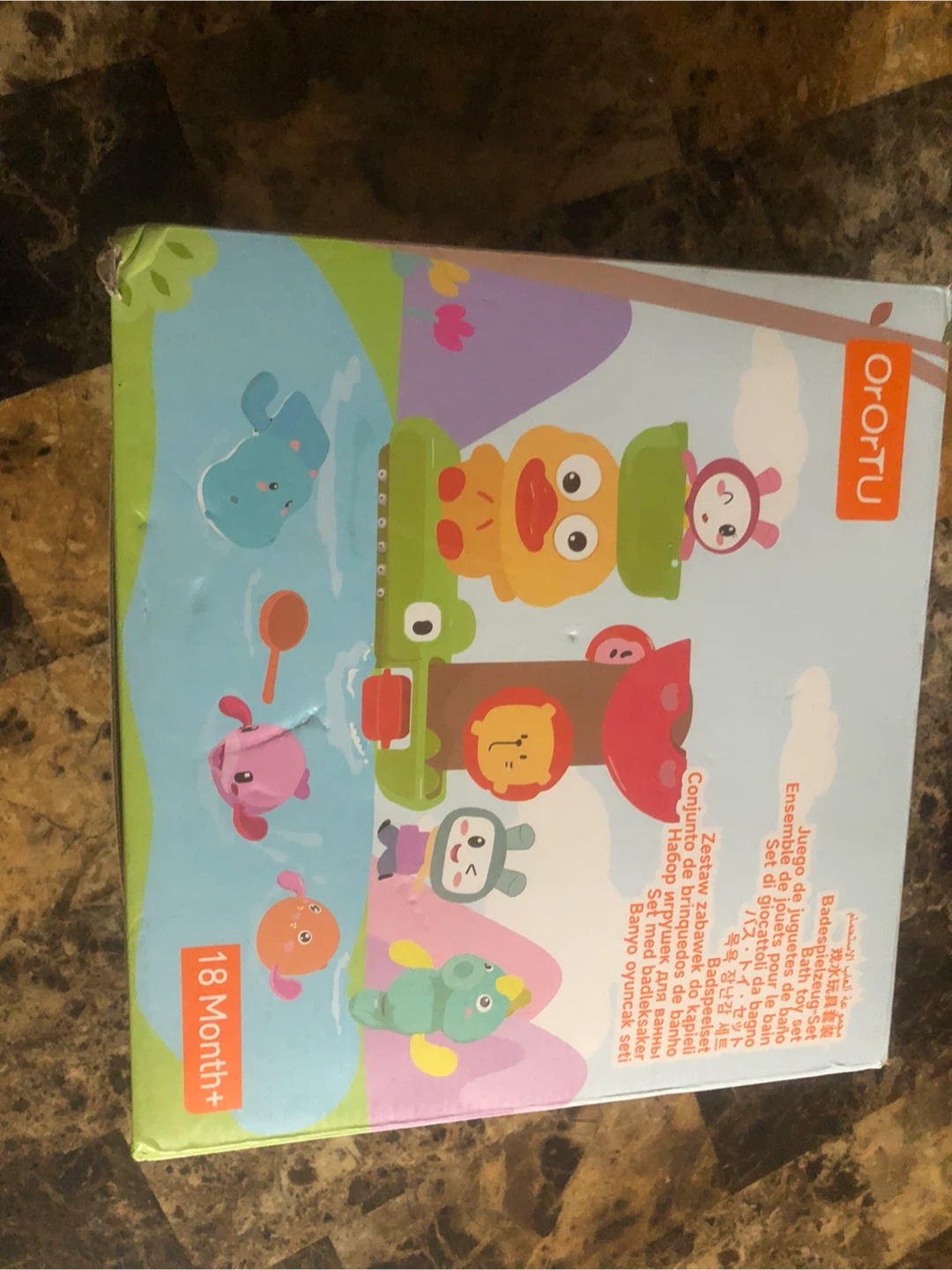NEW-Orortu Baby Bath Toy Set, 18 Months+