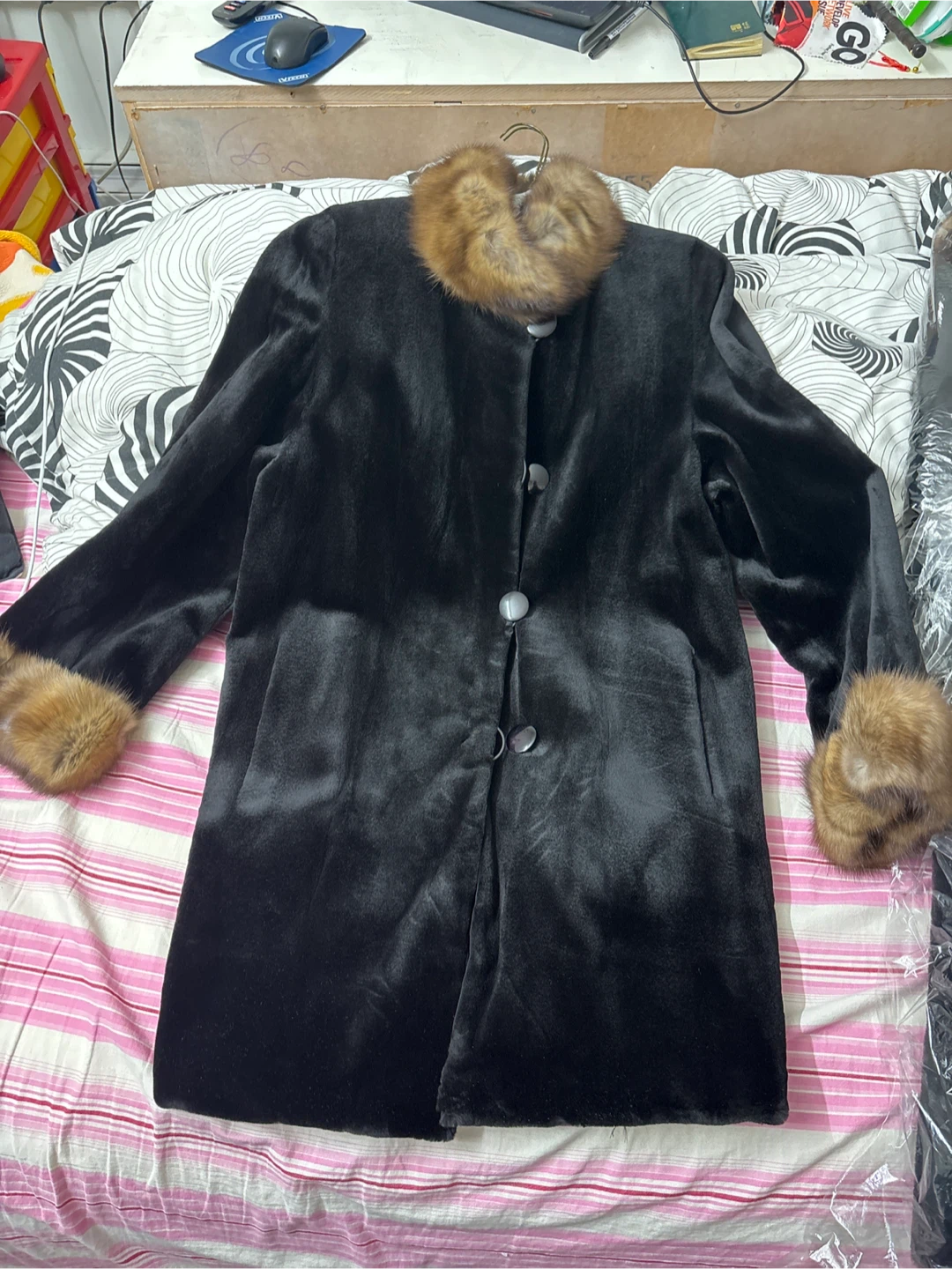 Fur Coat - Black