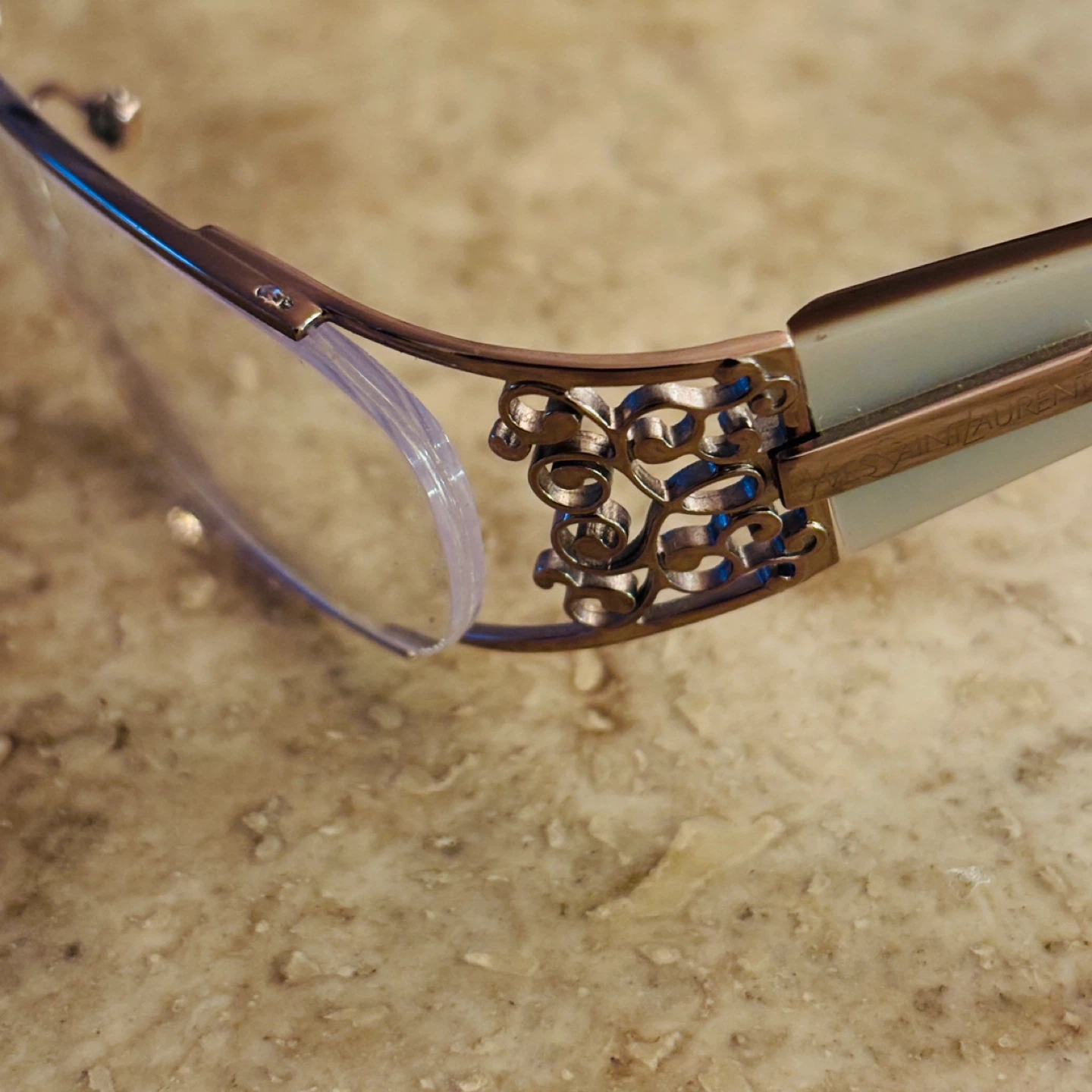 $485 YSL Yves Saint Laurent Glasses + Custom Clip-On Sunglass - photo 5