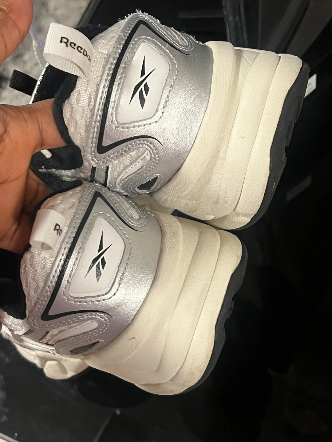Reebok White/Silver Sneakers - Size 9 US - photo 2