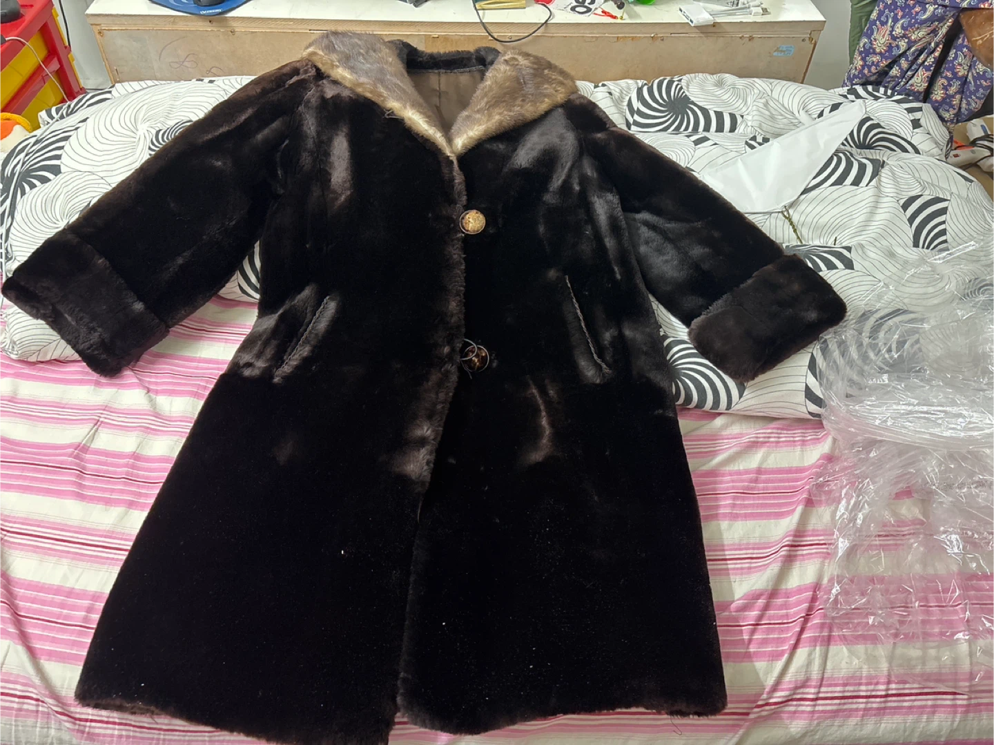 Vintage Brown Fur Coat