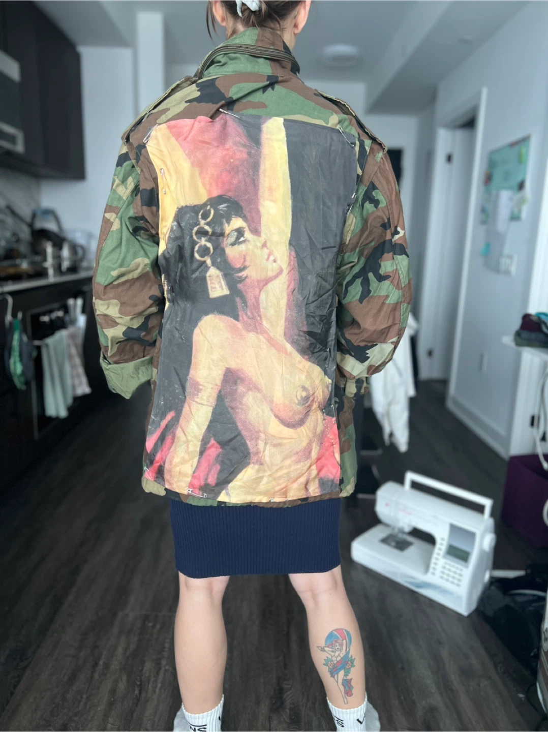 Camouflage Jacket with silk scarf - photo 2
