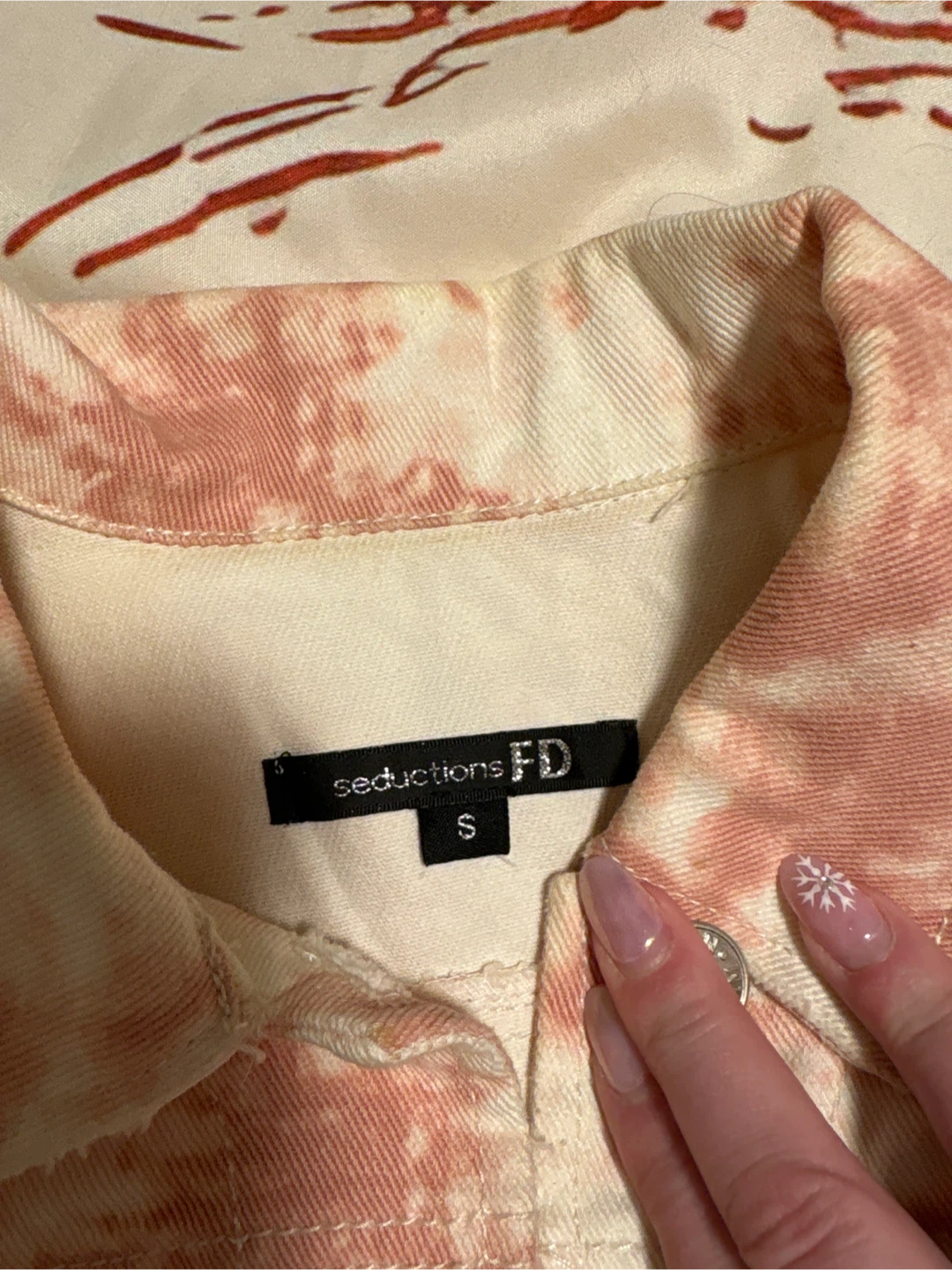 Seductions FD Pink & White Tie Dye Vest - Size S - photo 2