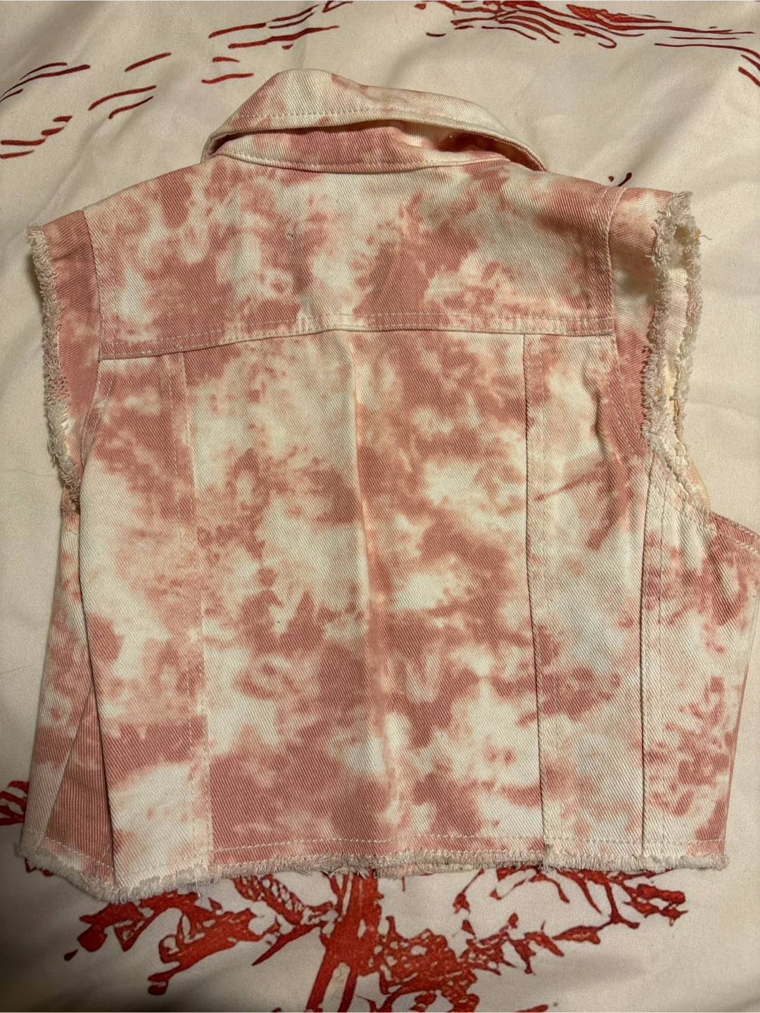 Seductions FD Pink & White Tie Dye Vest - Size S - photo 3