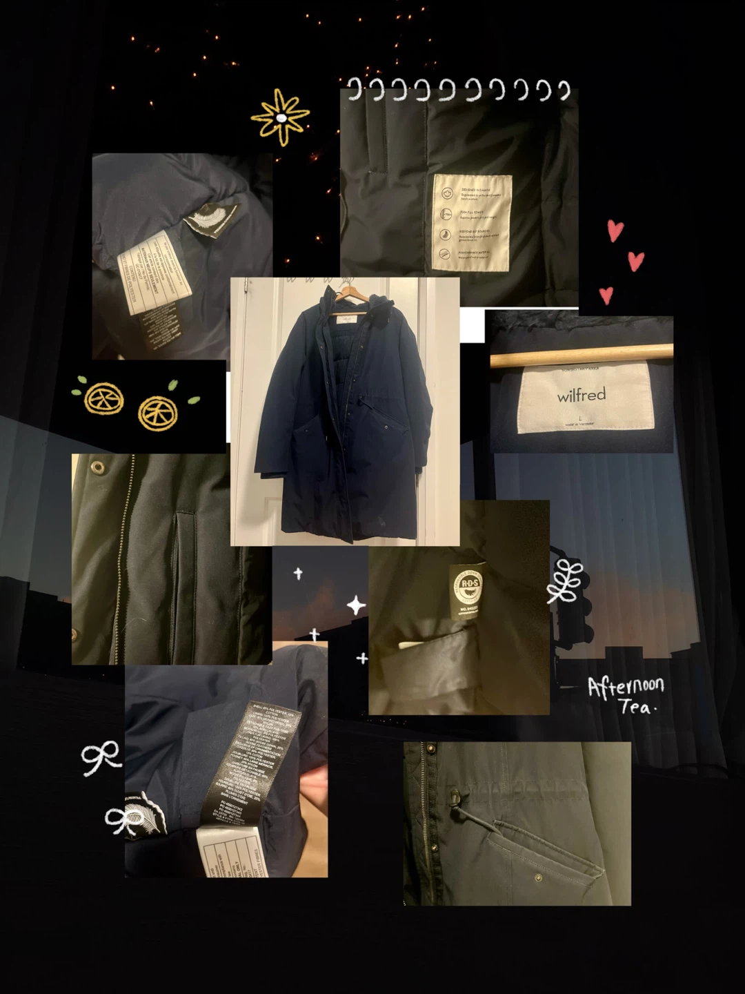 💙Aritzia Navy Blue Winter Parka Jacket  - Size L