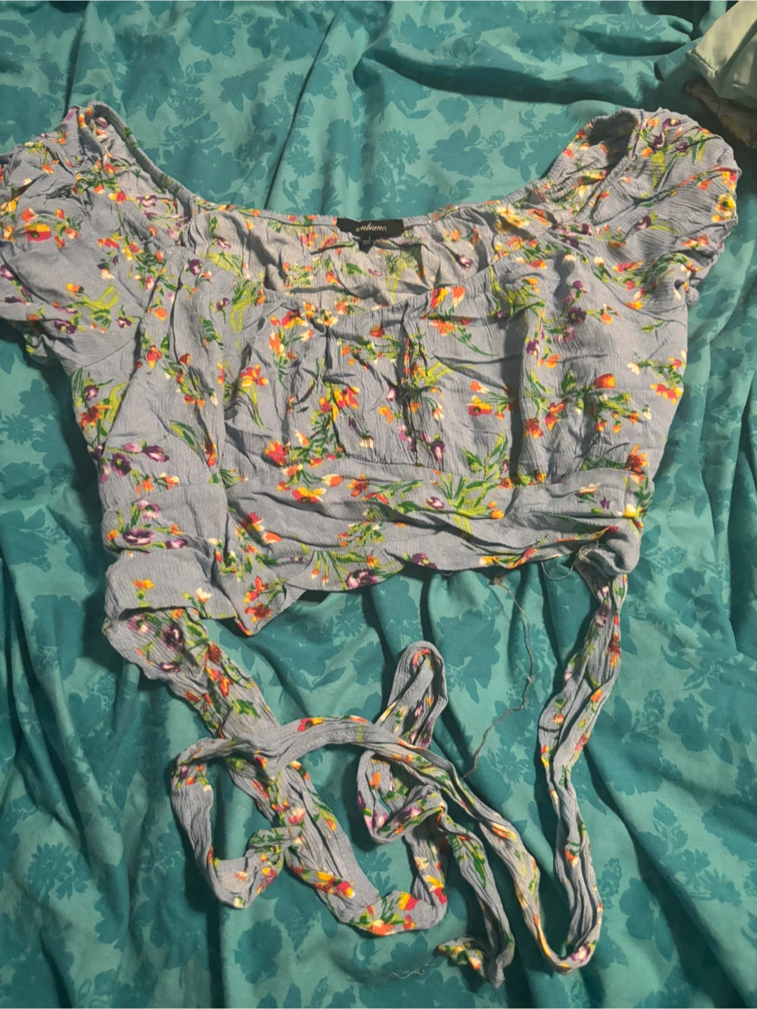 Ambience Floral Crop Top - Size L